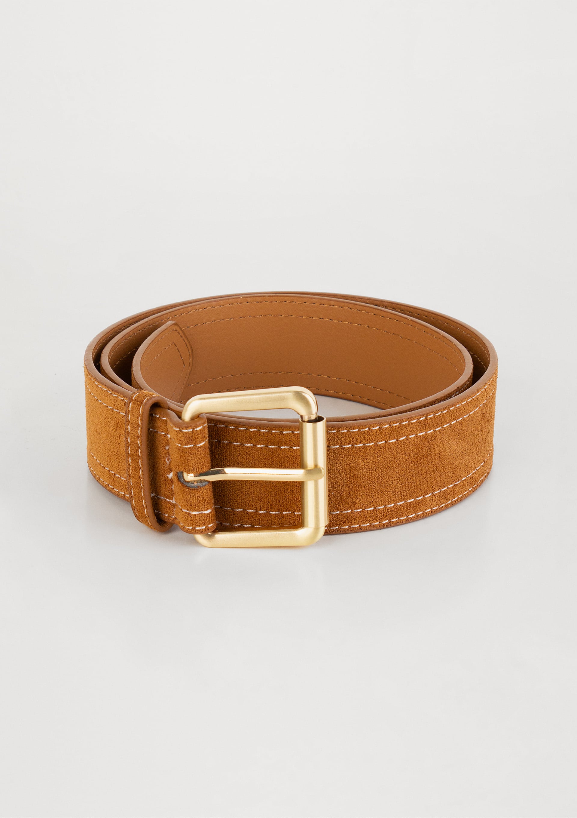 Cinto Feminino Em Suede - Marrom