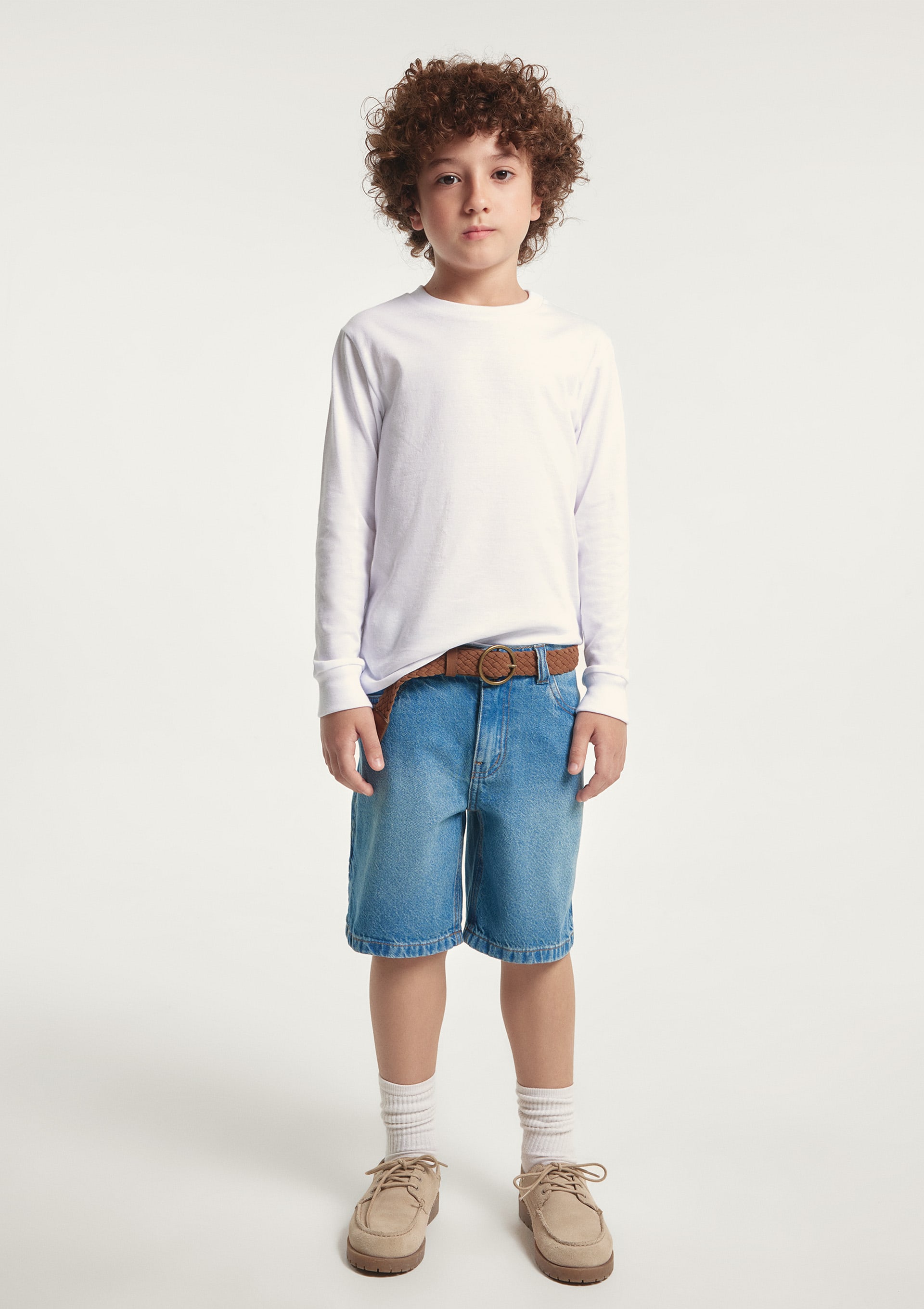 Bermuda Jeans Infantil Menino Carpinteiro - Azul