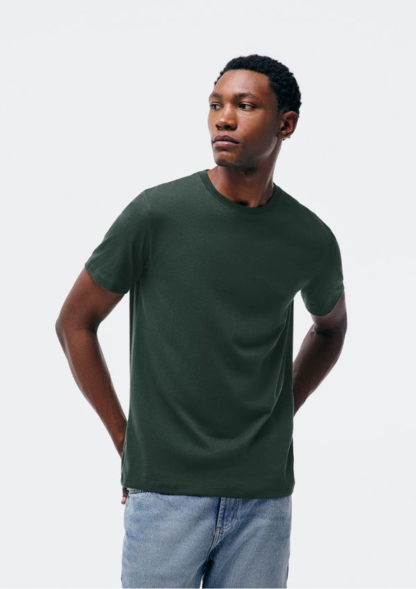 Camiseta Básica Unissex Manga Curta Regular World - Verde M