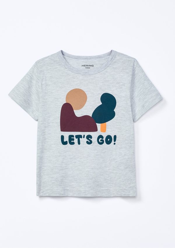Camiseta Infantil Menino Toddler Com Estampa - Cinza 001