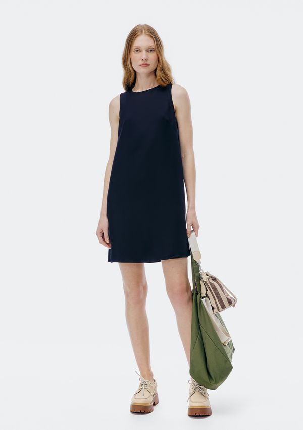 Vestido Curto Em Viscose - Preto XG