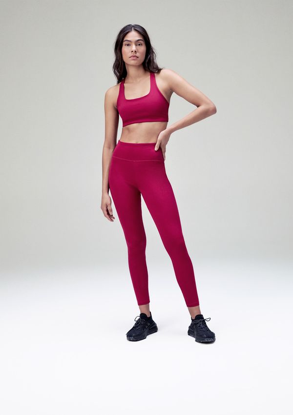 Calça Legging Esportiva Feminina Com Fio LYCRA® - Rosa XG