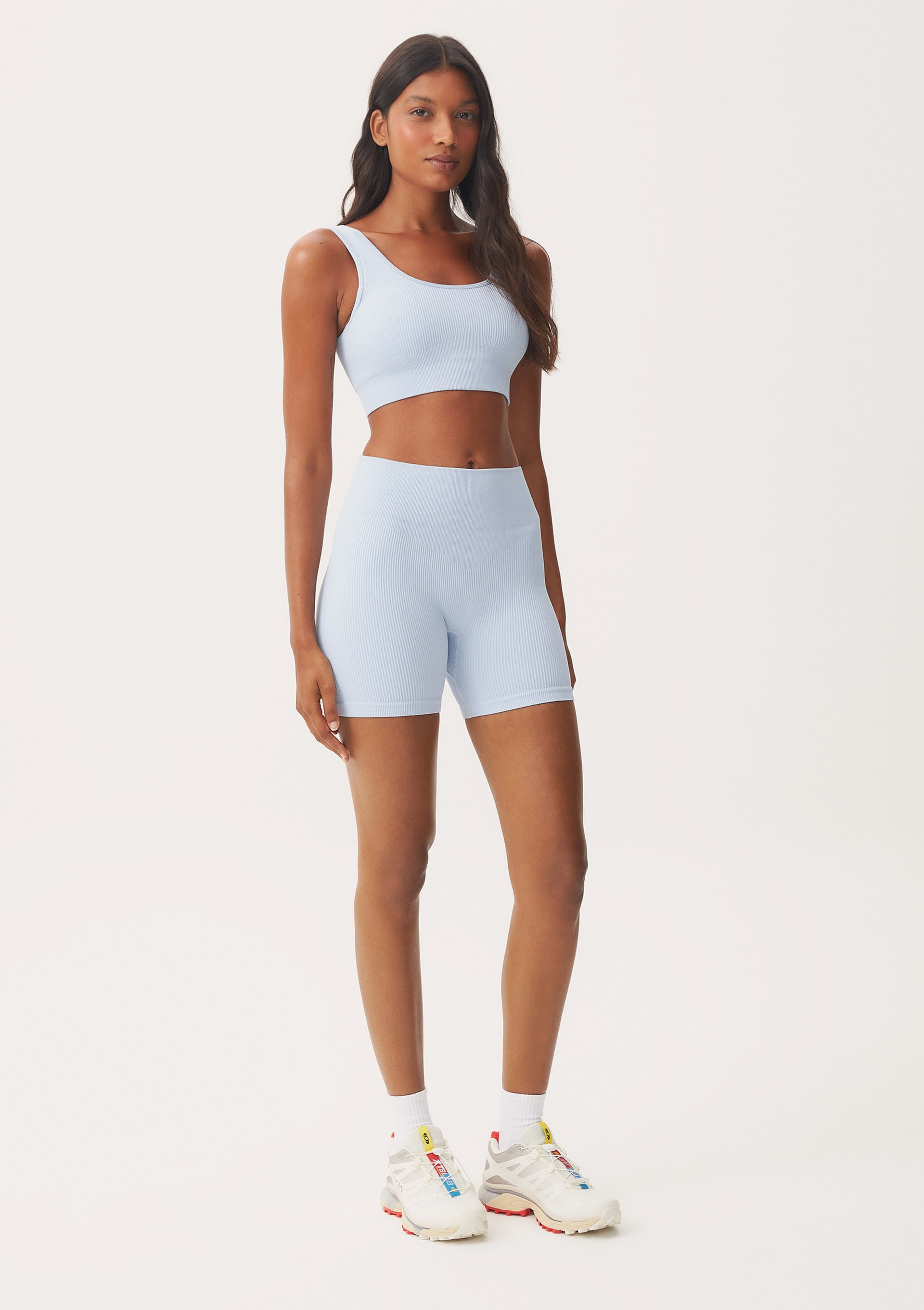 Bermuda Esportiva Feminina Biker Sem Costura - Azul