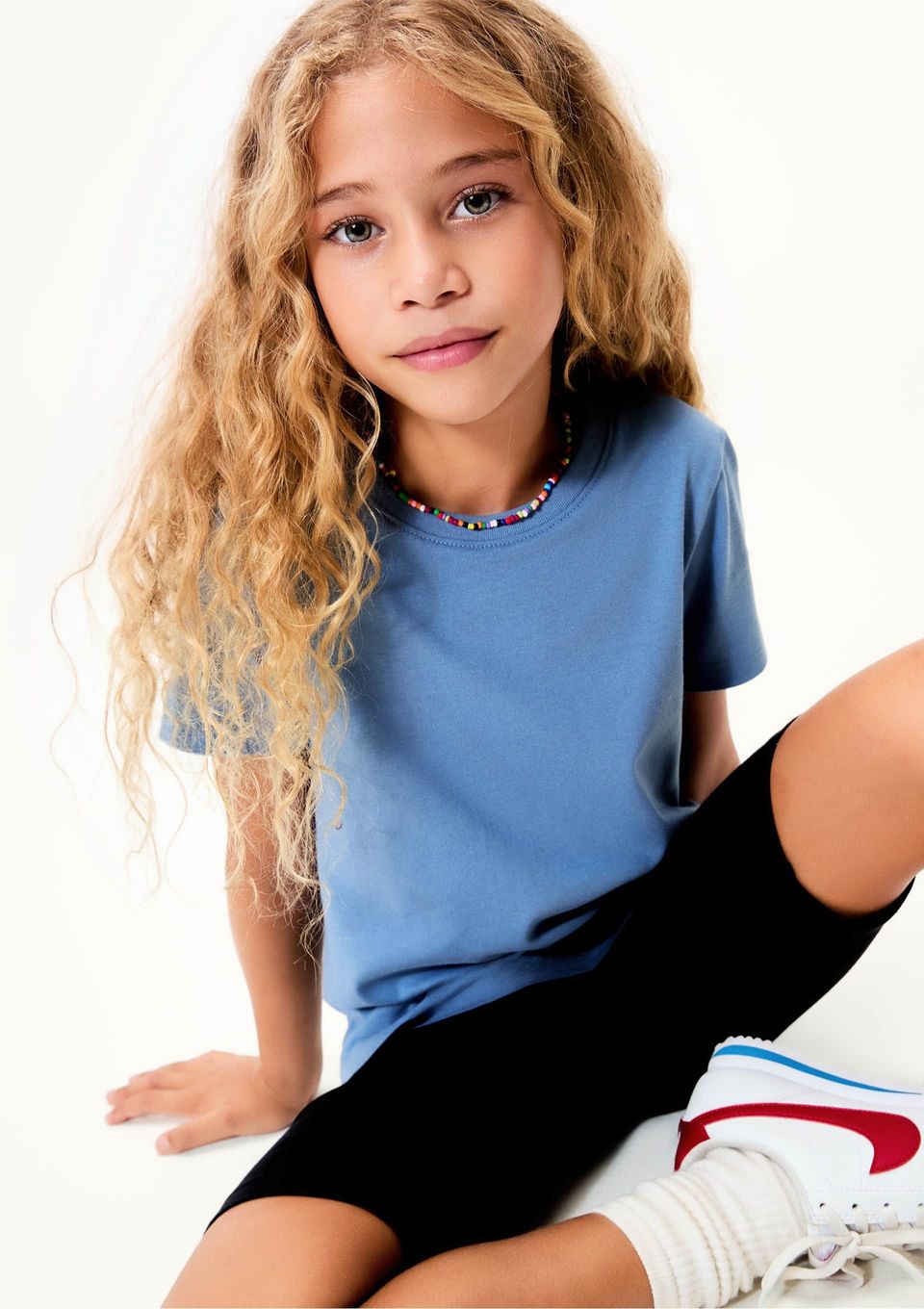 Blusa Infantil Menina Básica Slim - Azul