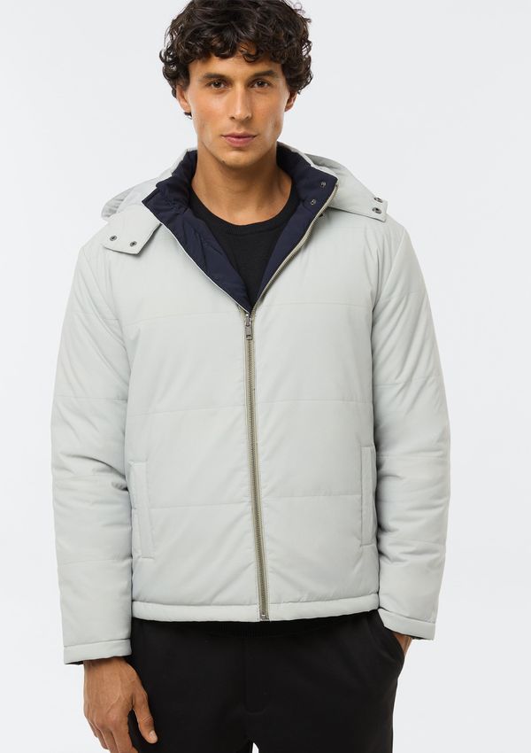 Jaqueta Masculina Dupla Face Acolchoada - Off white P