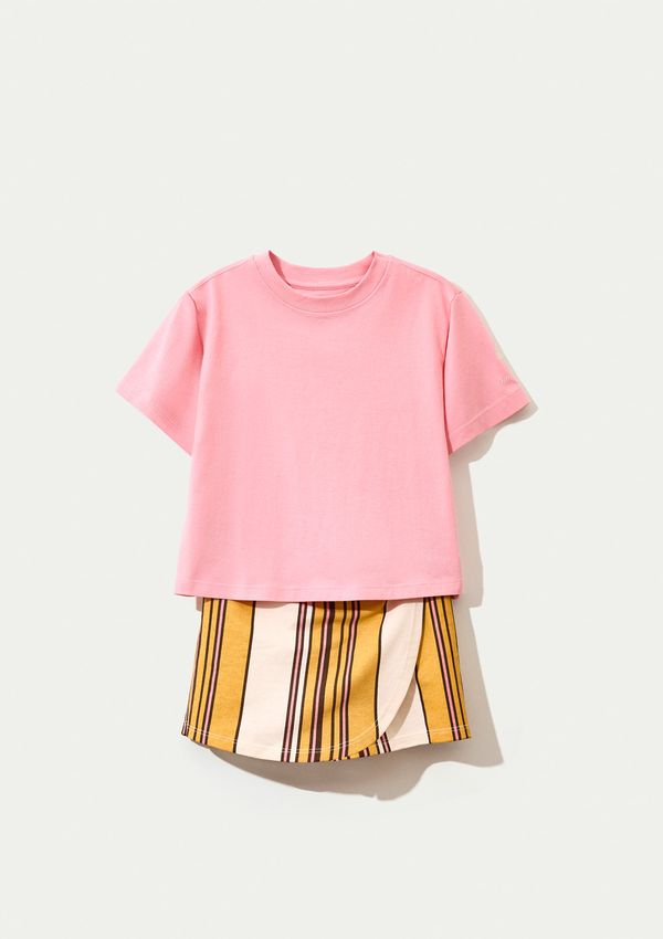 Conjunto Curto Infantil Menina Estampado - Rosa 004