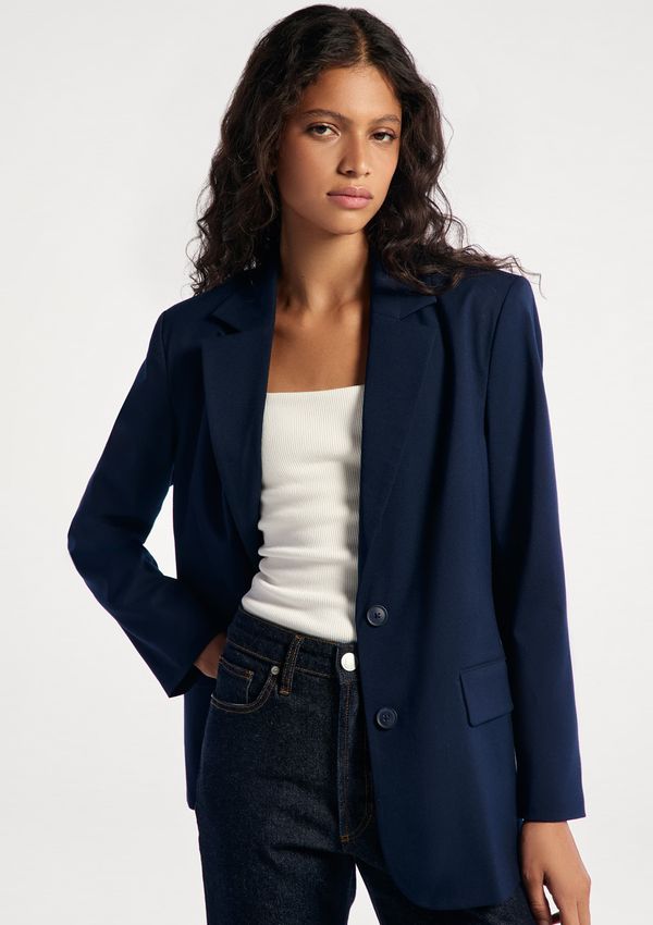Blazer Feminino Estruturado - Azul G