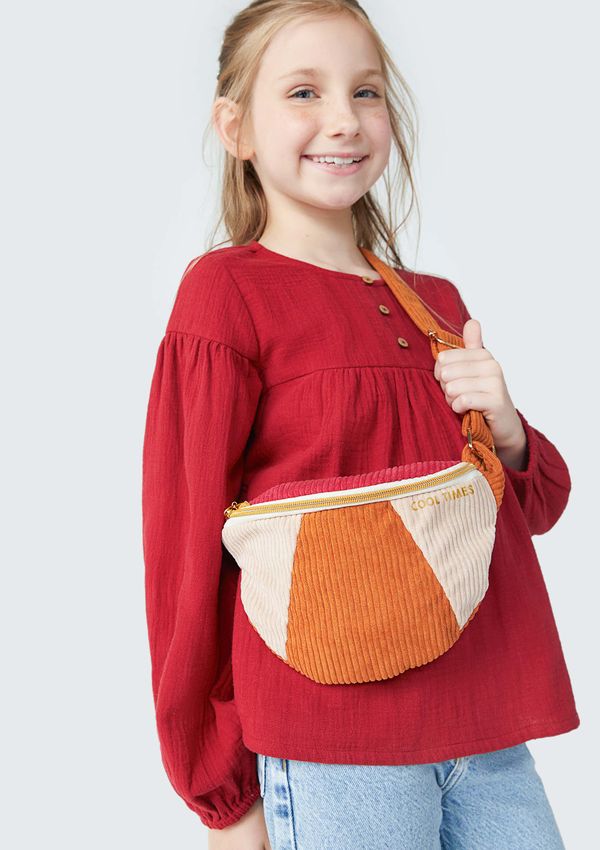 Pochete Infantil Menina Em Veludo - Laranja UNI
