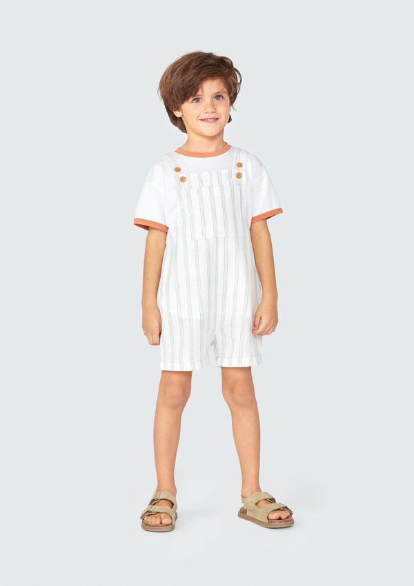 Jardineira Infantil Menino Toddler - Off white 002