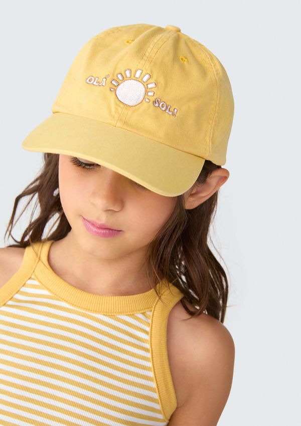 Boné Infantil Menina Aba Curva - Amarelo P