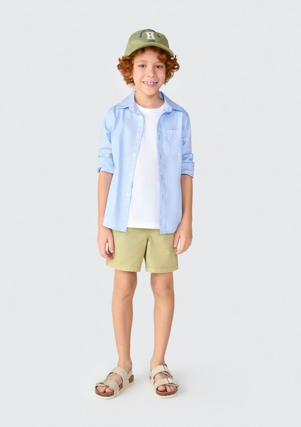Shorts Infantil Menino Em Sarja - Verde 010