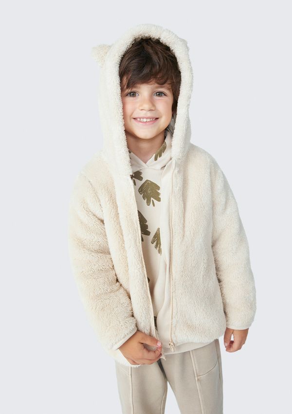 Jaqueta Infantil Unissex Toddler Peluciado - Bege 001