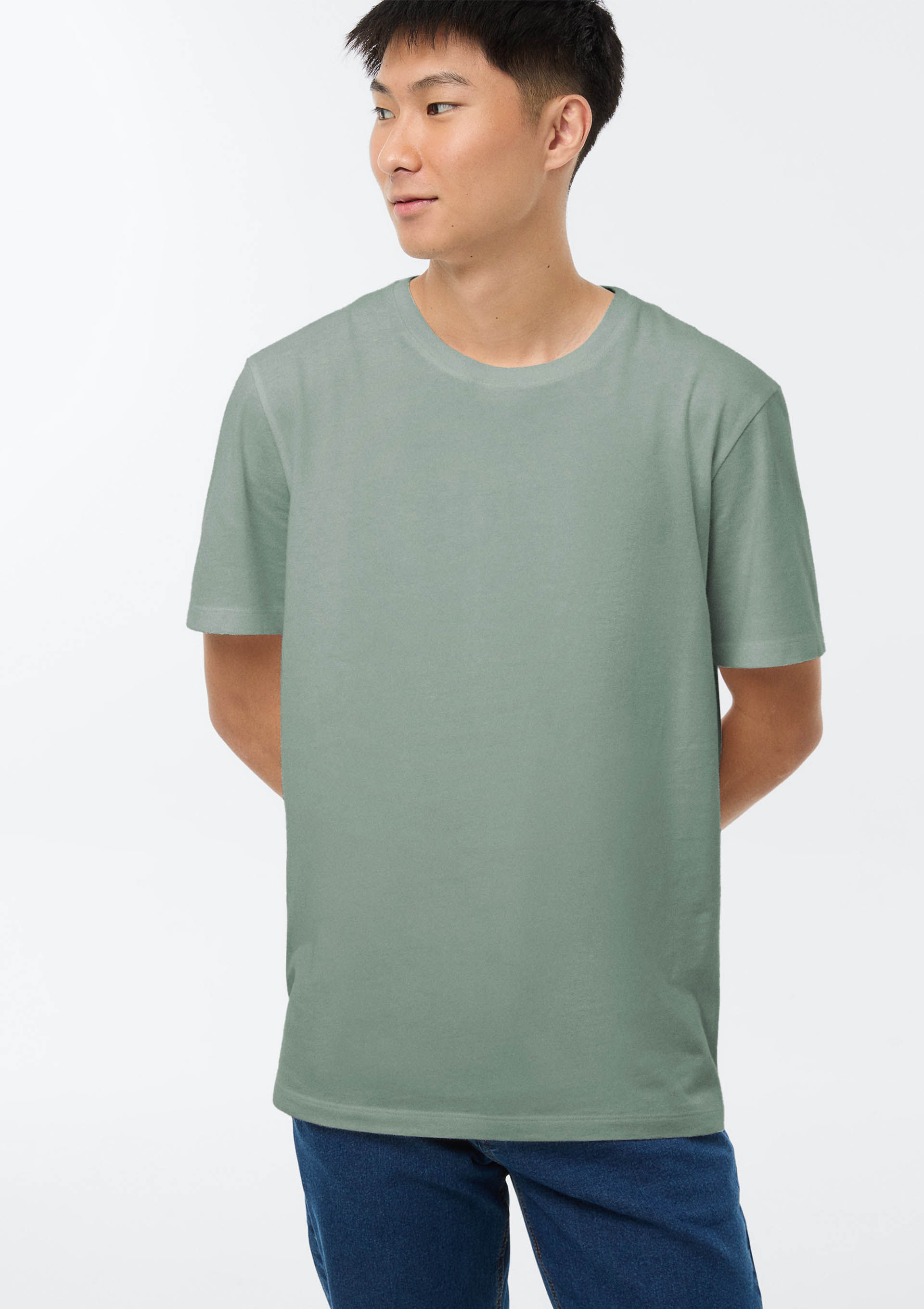 Camiseta Básica Unissex Manga Curta Regular World - Verde