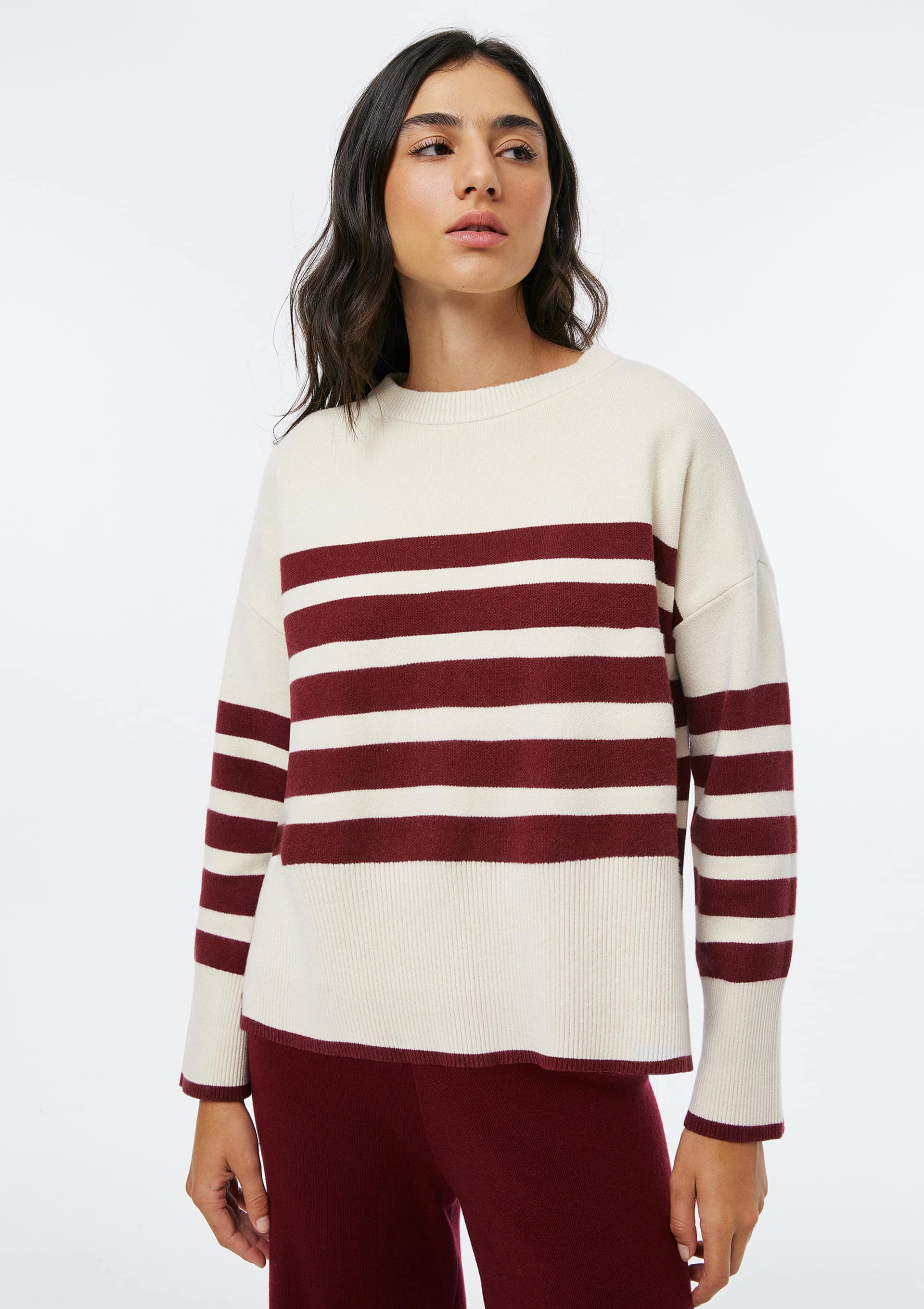 Blusão Feminino Em Tricô Fio Tinto - Vermelho