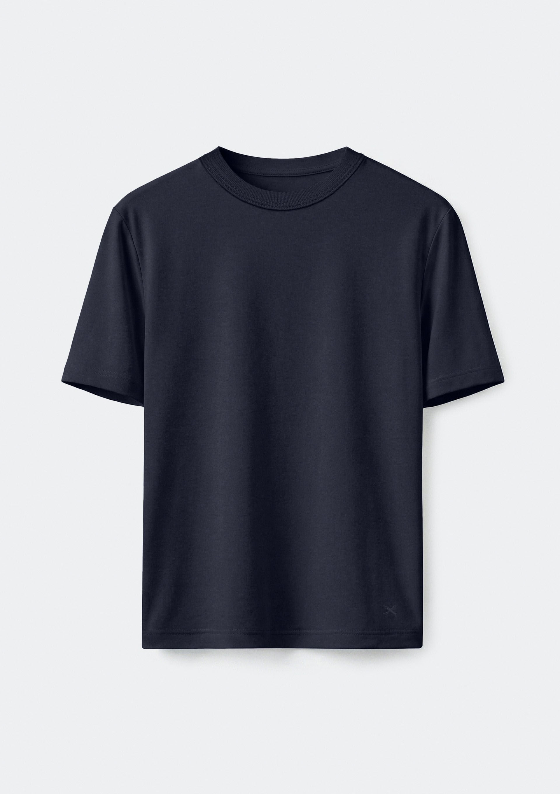 Camiseta Feminina Slim Em Algodão - Azul