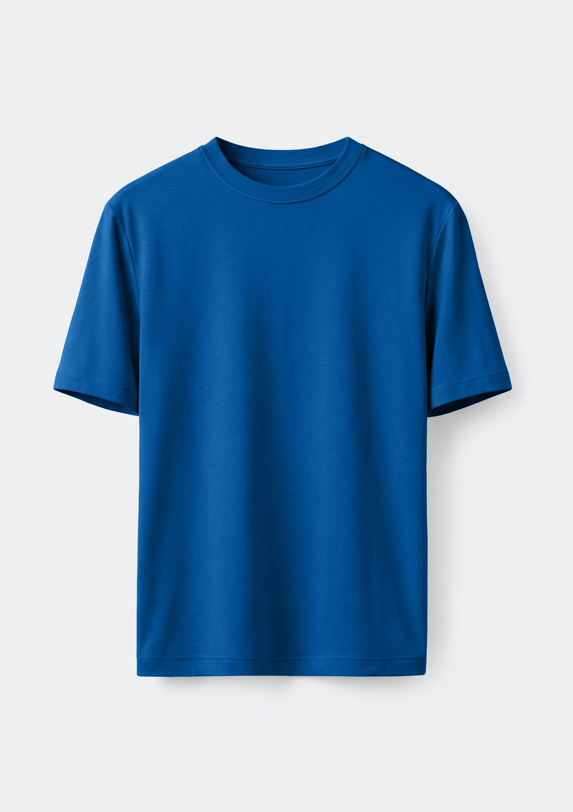 Camiseta Básica Masculina Manga Curta Slim - Azul
