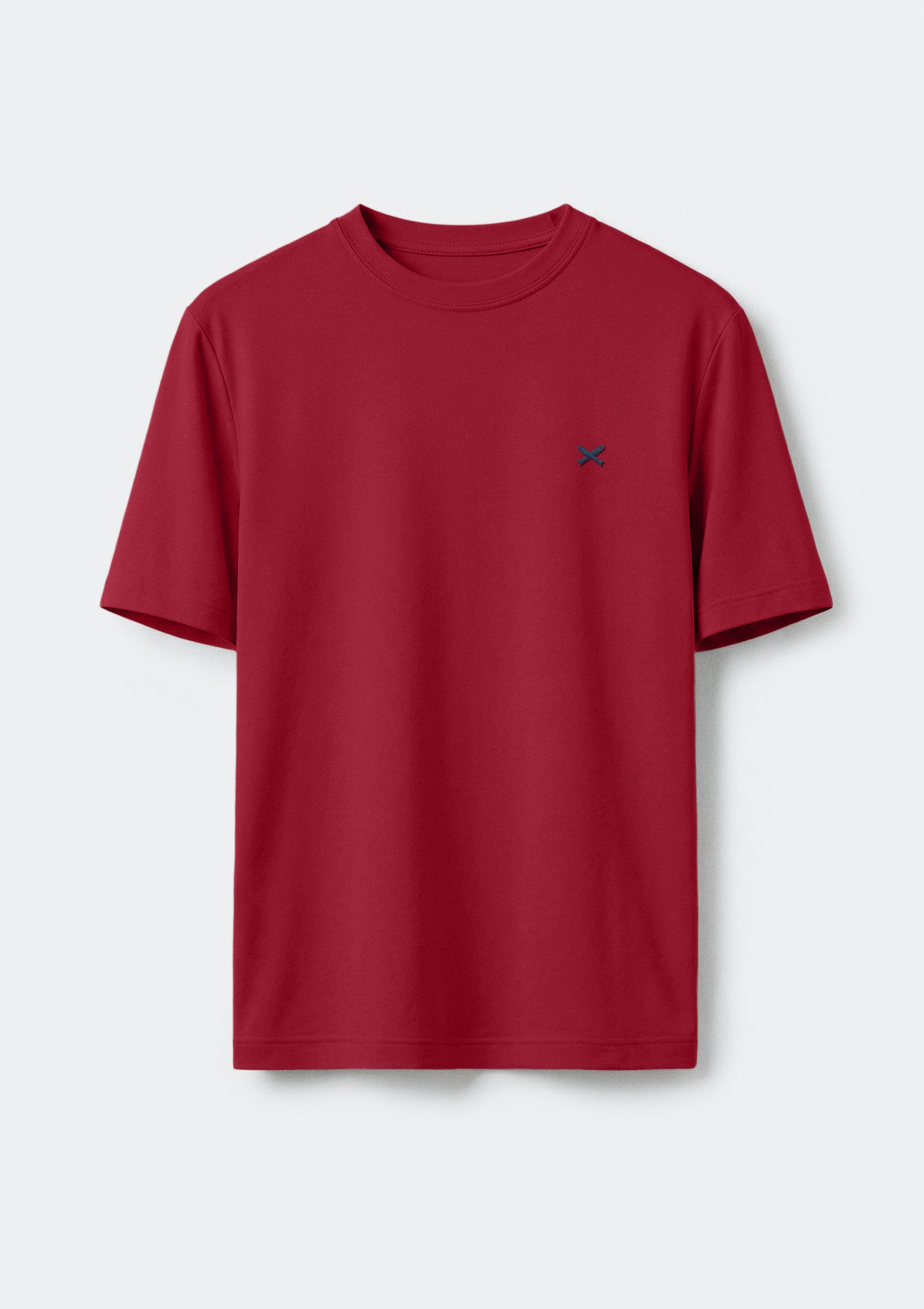 Camiseta Básica Masculina World Com Bordado - Vermelho