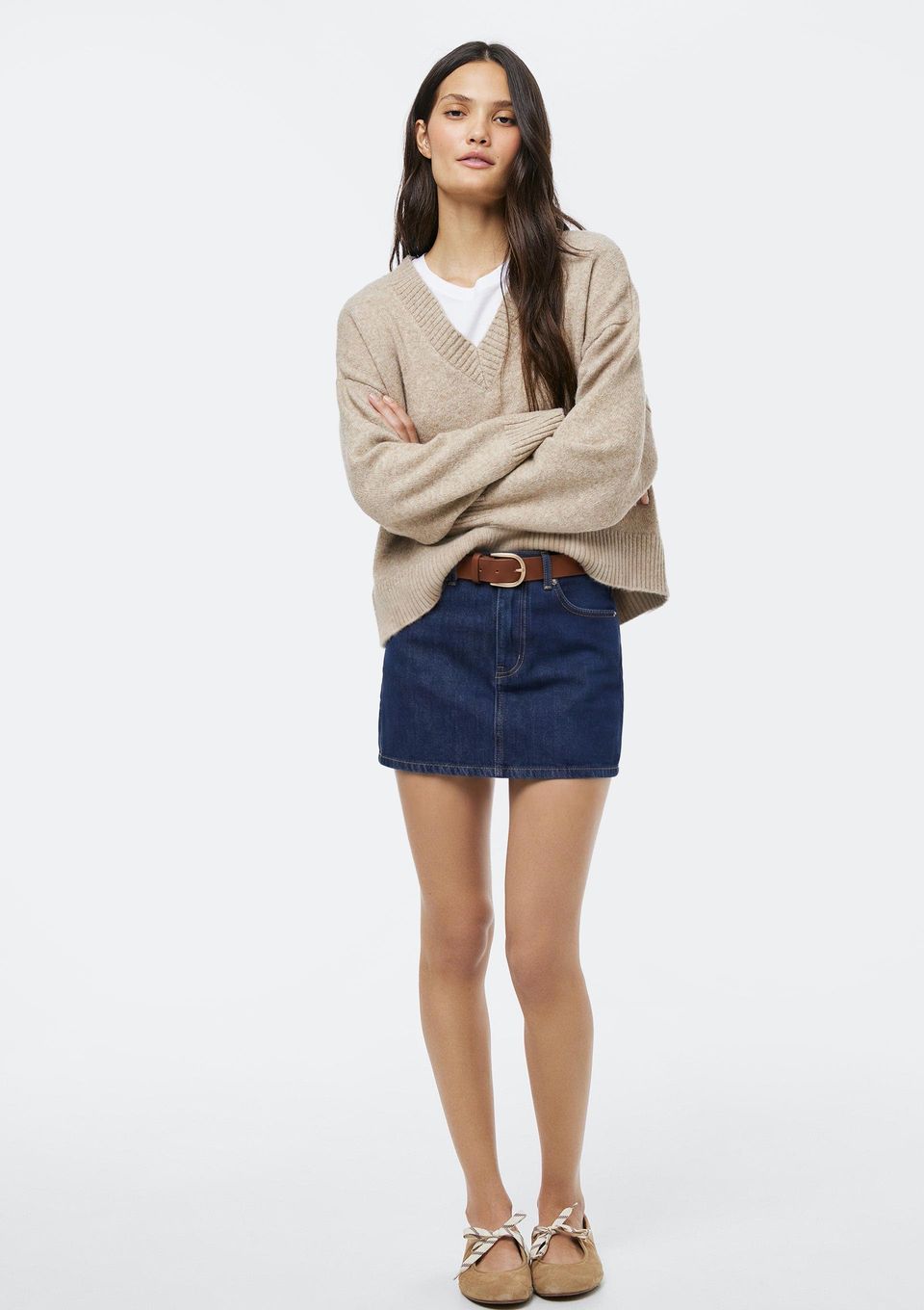 Shorts Saia Jeans Reto - Azul