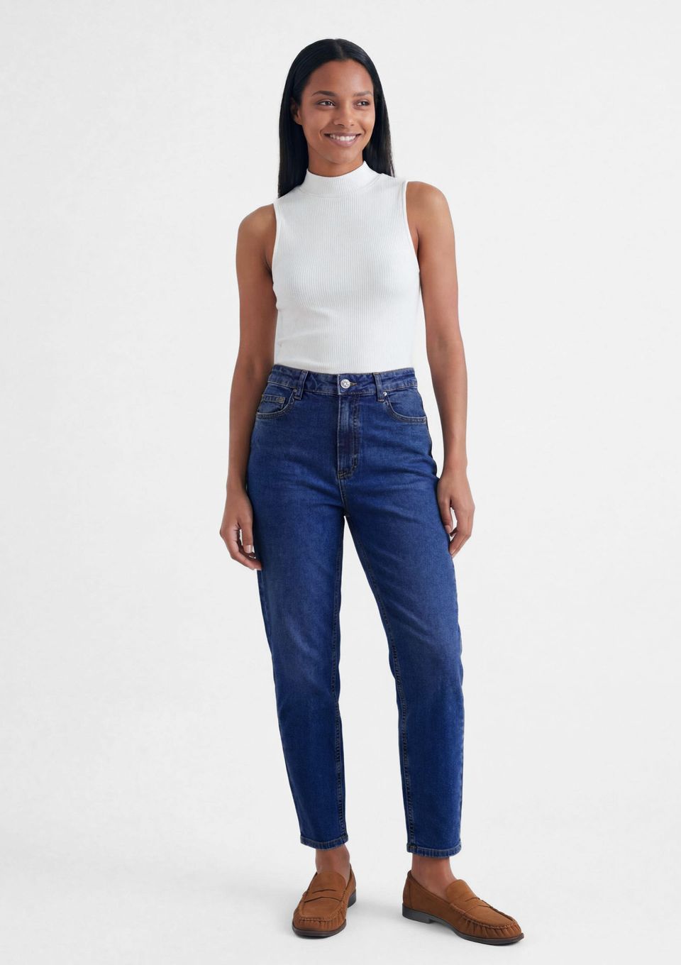 Calça Jeans Feminina Cintura Baixa Skinny - Azul