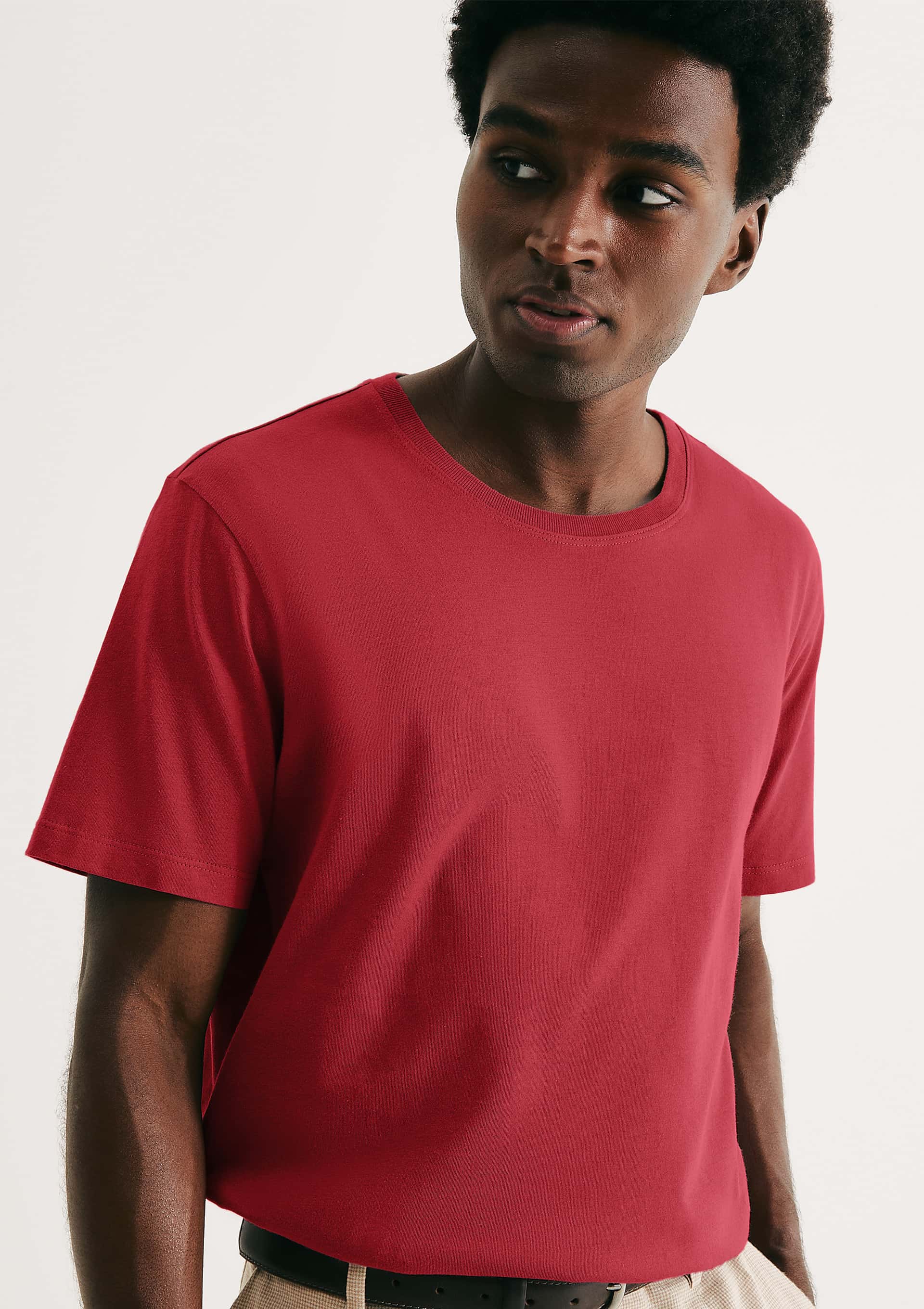 Camiseta Básica Unissex Manga Curta World - Vermelho