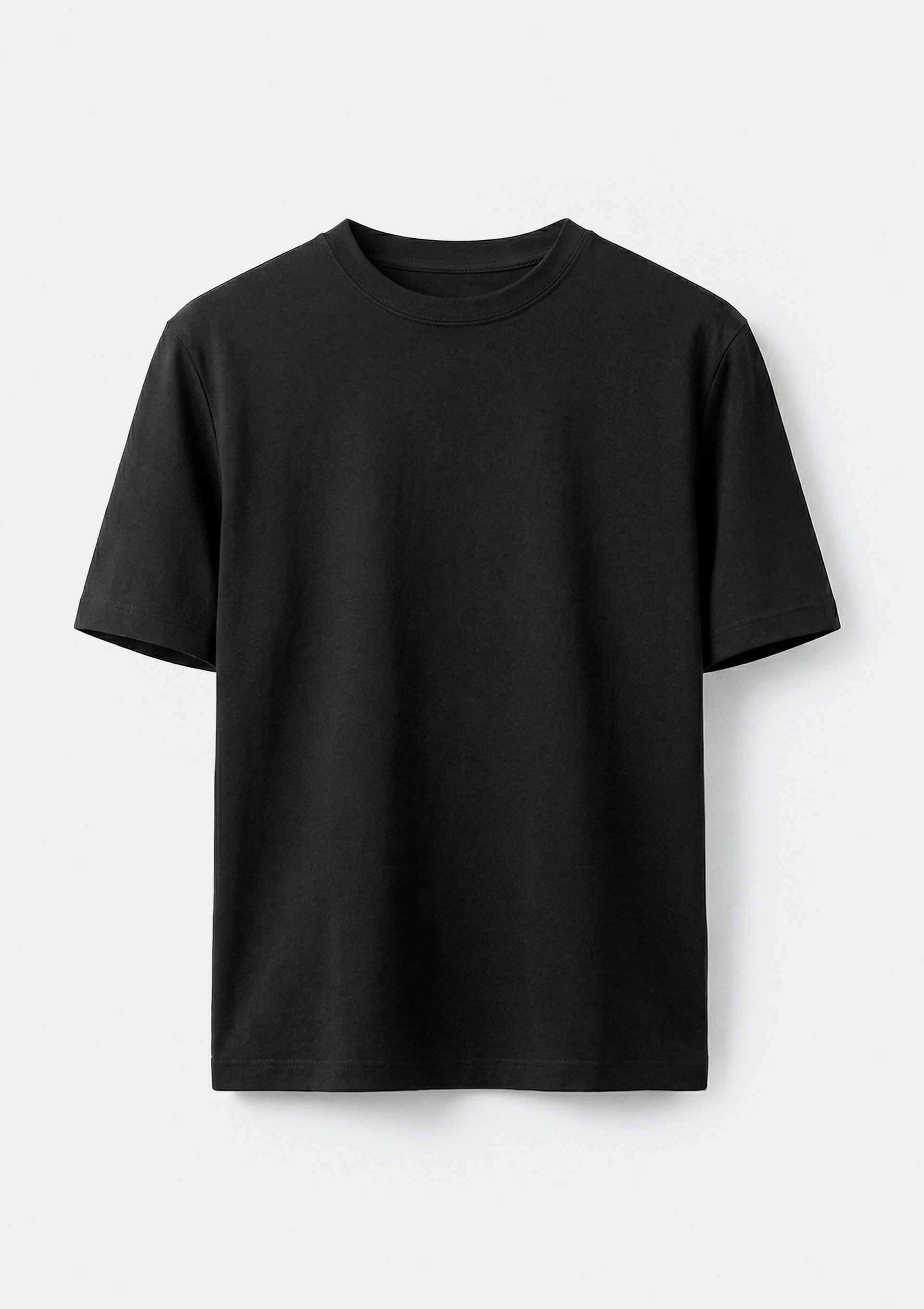 Camiseta Básica Unissex Manga Curta Regular World - Preto