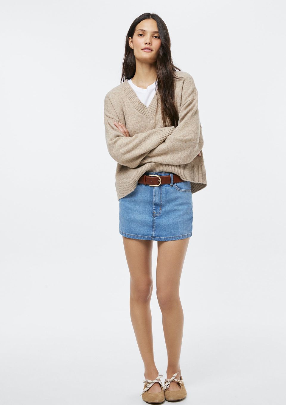 Shorts Saia Jeans Reto - Azul