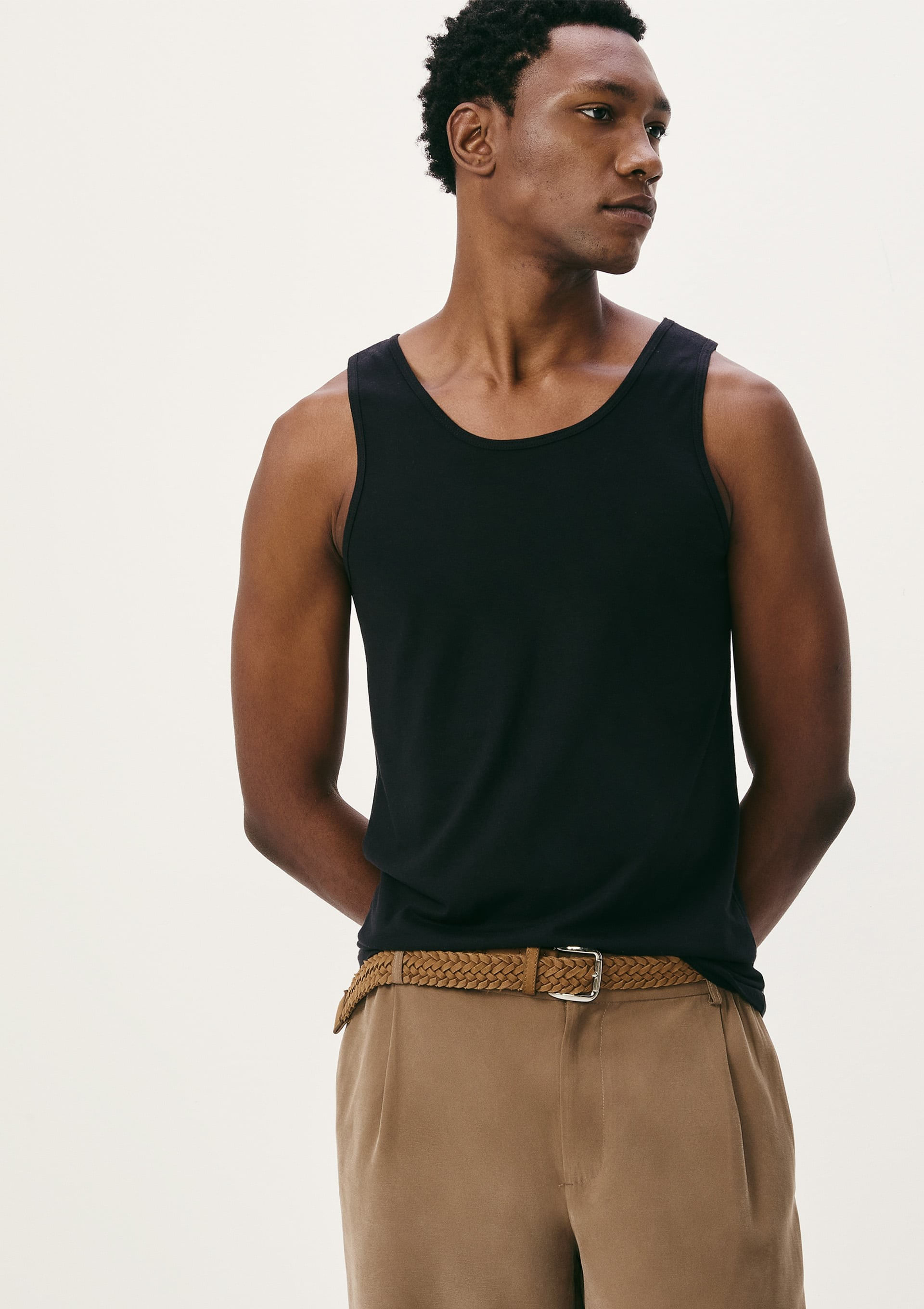 Regata Básica Masculina Slim - Preto