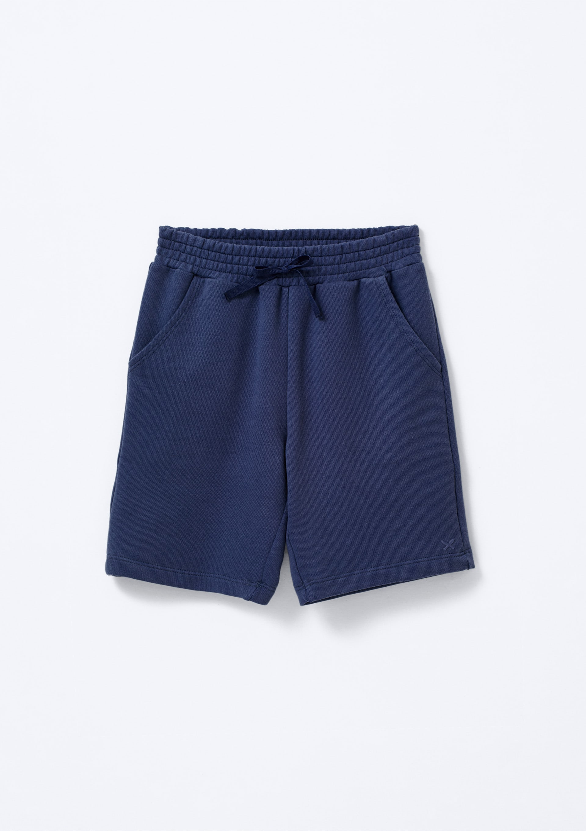 Bermuda Básica Infantil Menino Em Moletom - Azul