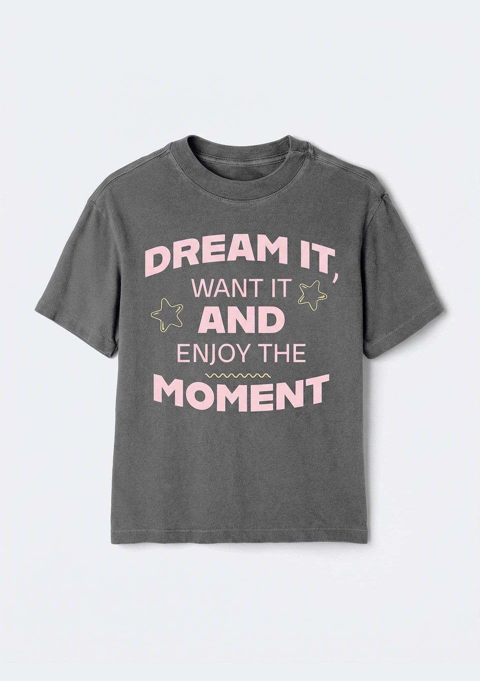 Blusa Infantil Menina Oversized em Malha Estonada com Estampa - Preto