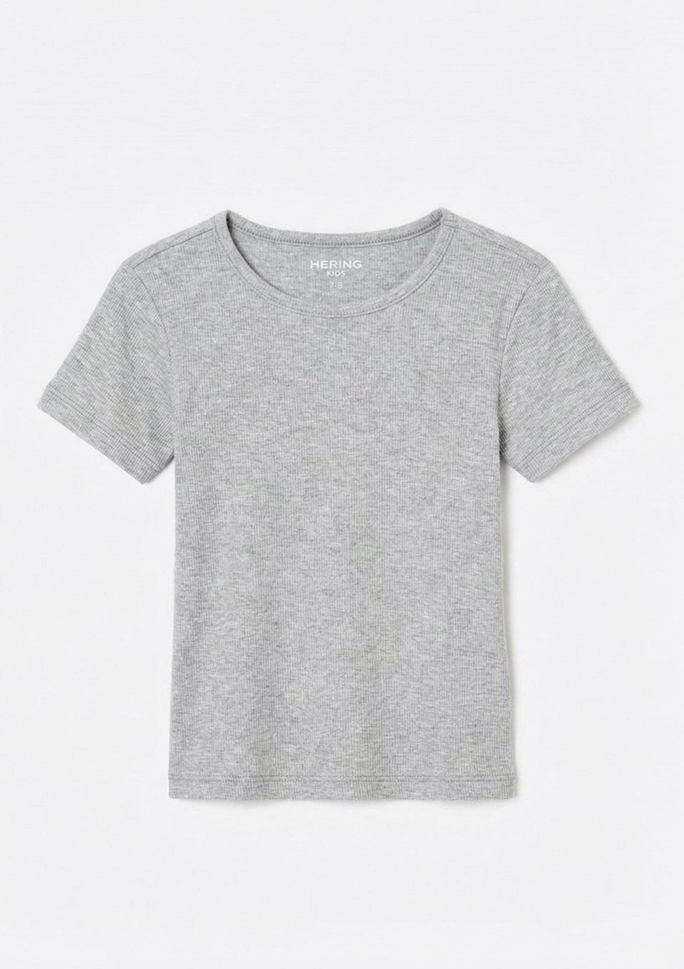 Blusa Manga Curta Infantil Menina em Ribana - Cinza