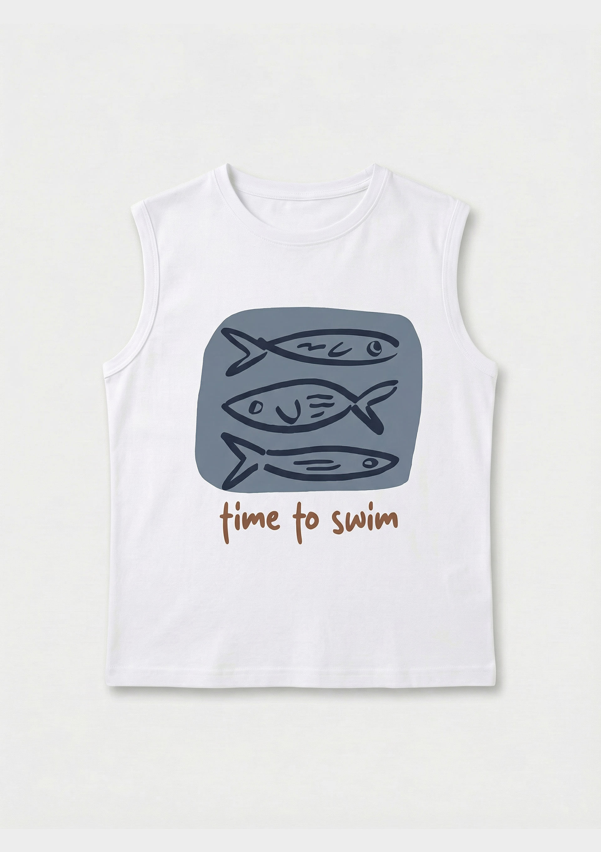 Regata Infantil Menino Em Malha Com Estampa - Branco