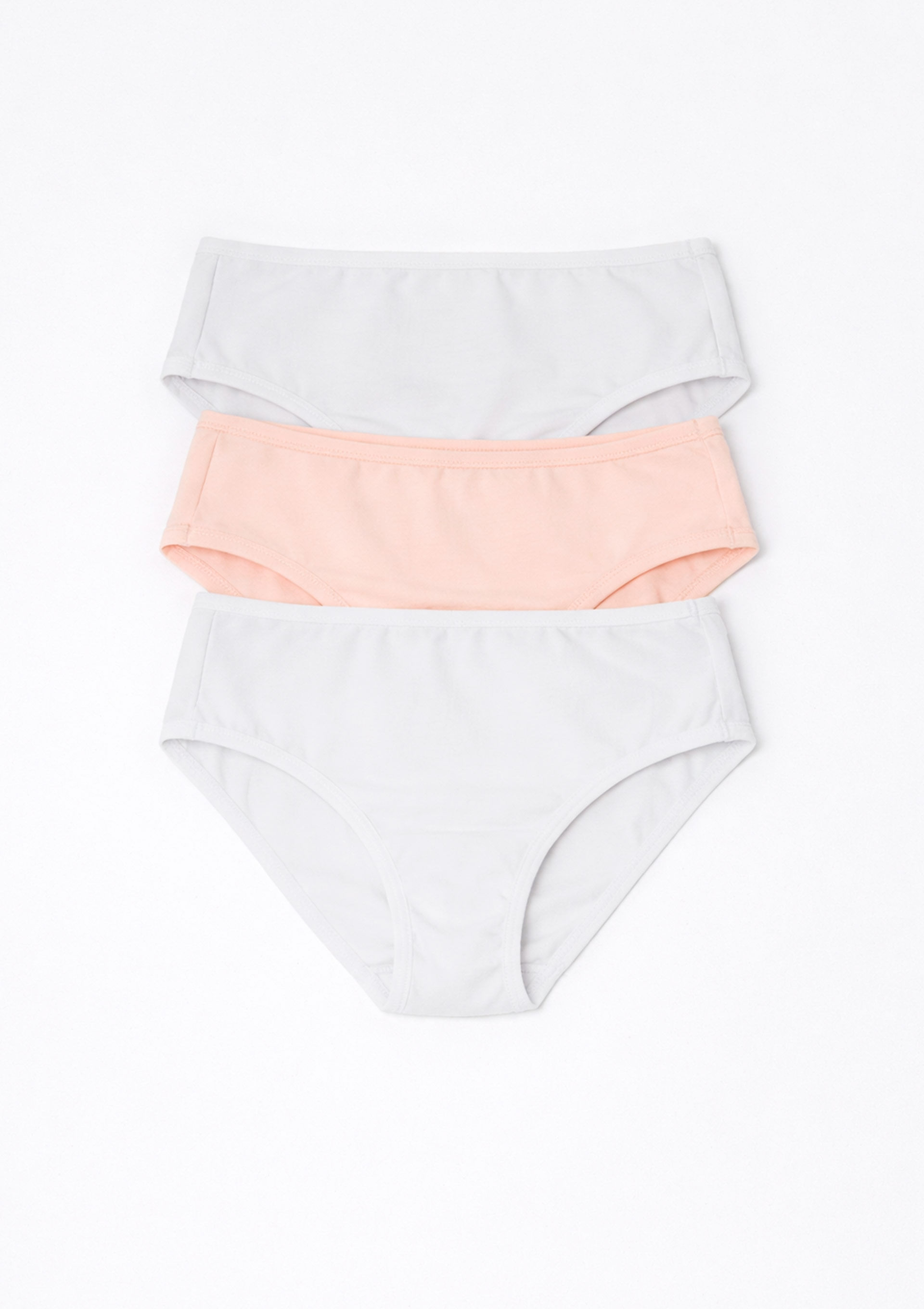 kit Com 3 Calcinhas Infantil Em Ribana - Multicolorido