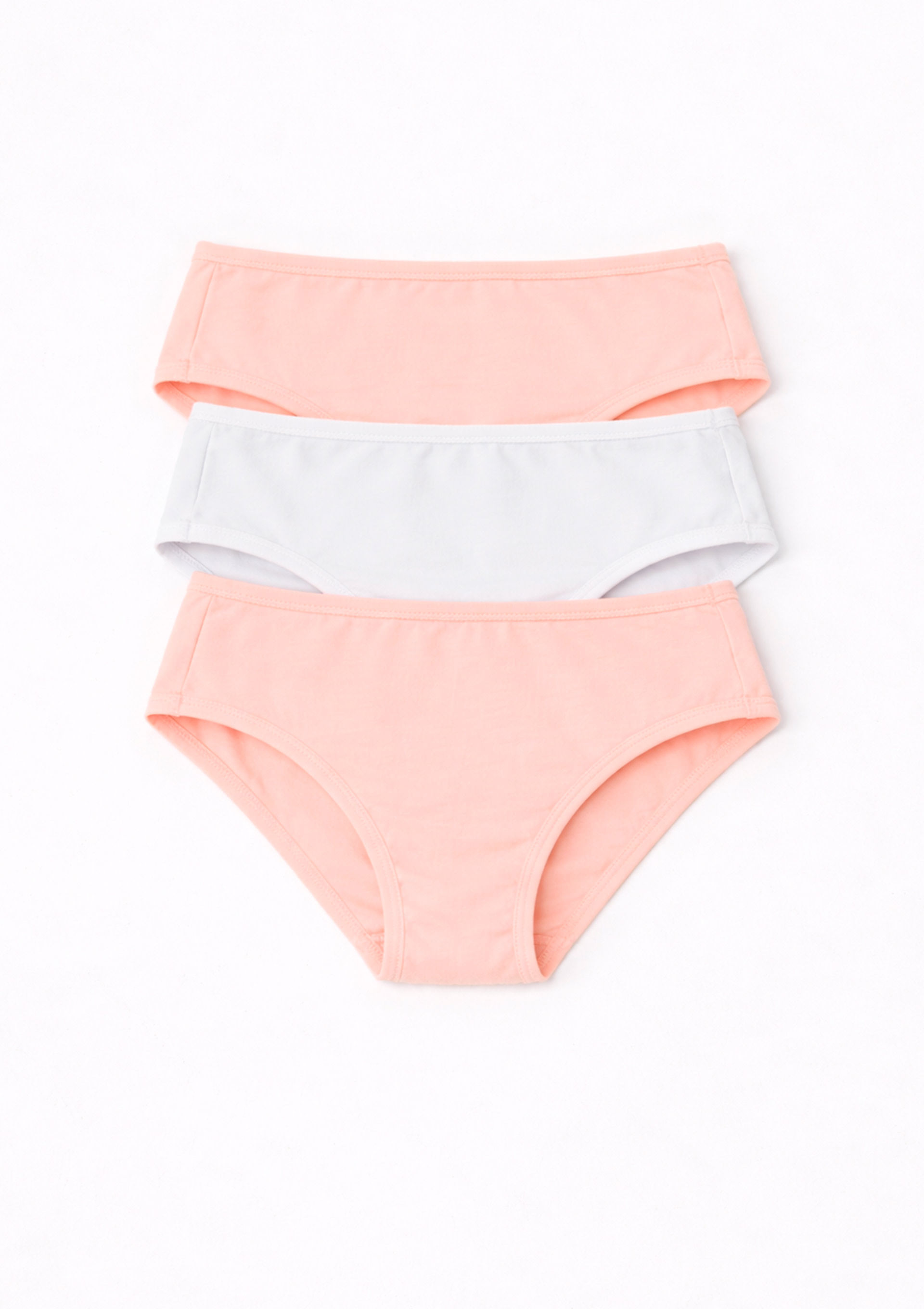 kit Com 3 Calcinhas Infantil Em Ribana - Multicolorido