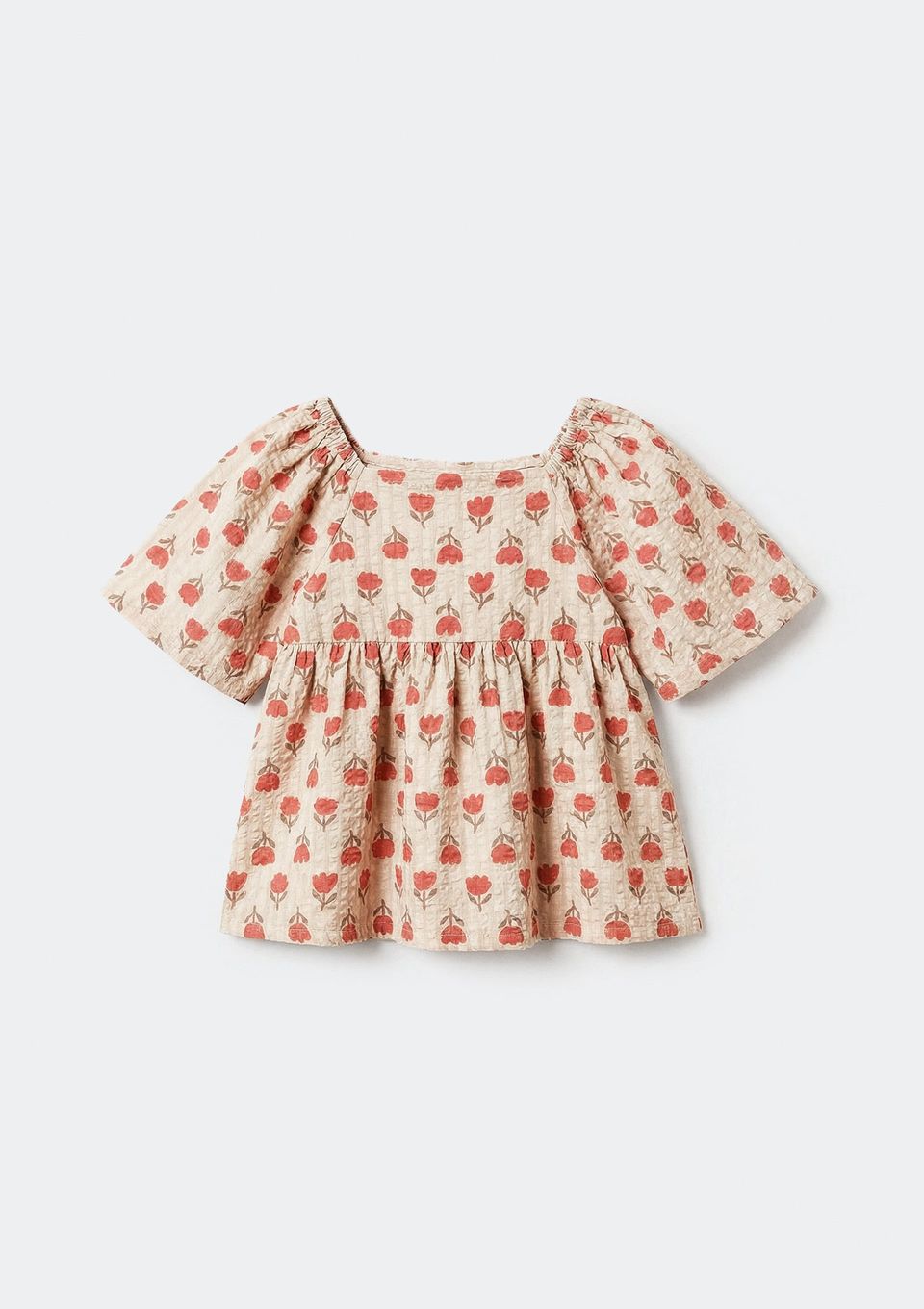 Blusa Infantil Menina em Algodão Anarruga - Off White
