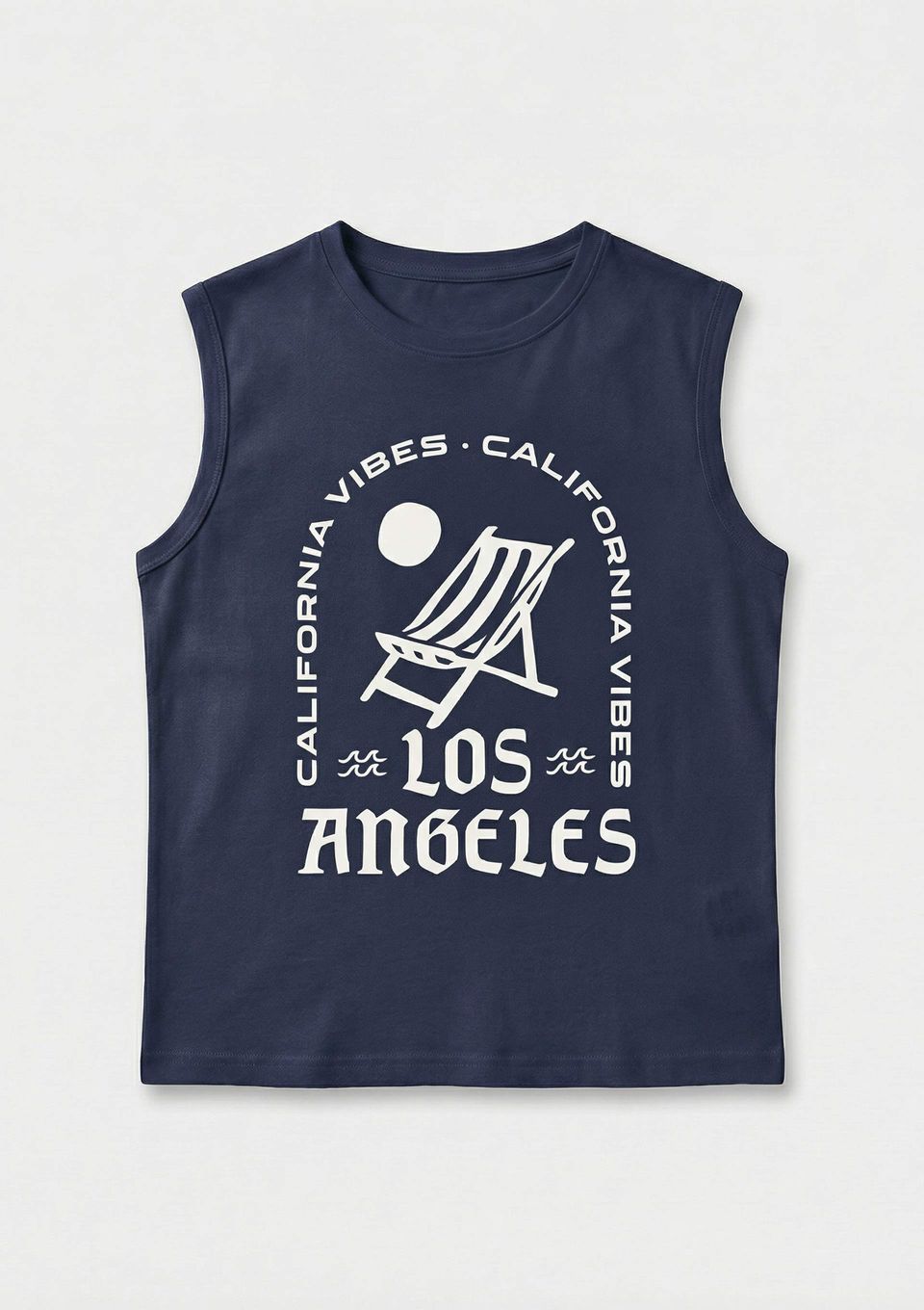 Regata Infantil Menino em Malha com Estampa - Azul