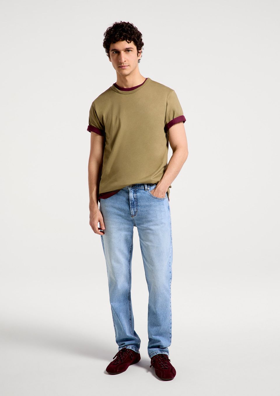 Calça Jeans Masculina Slim com Elastano - Azul