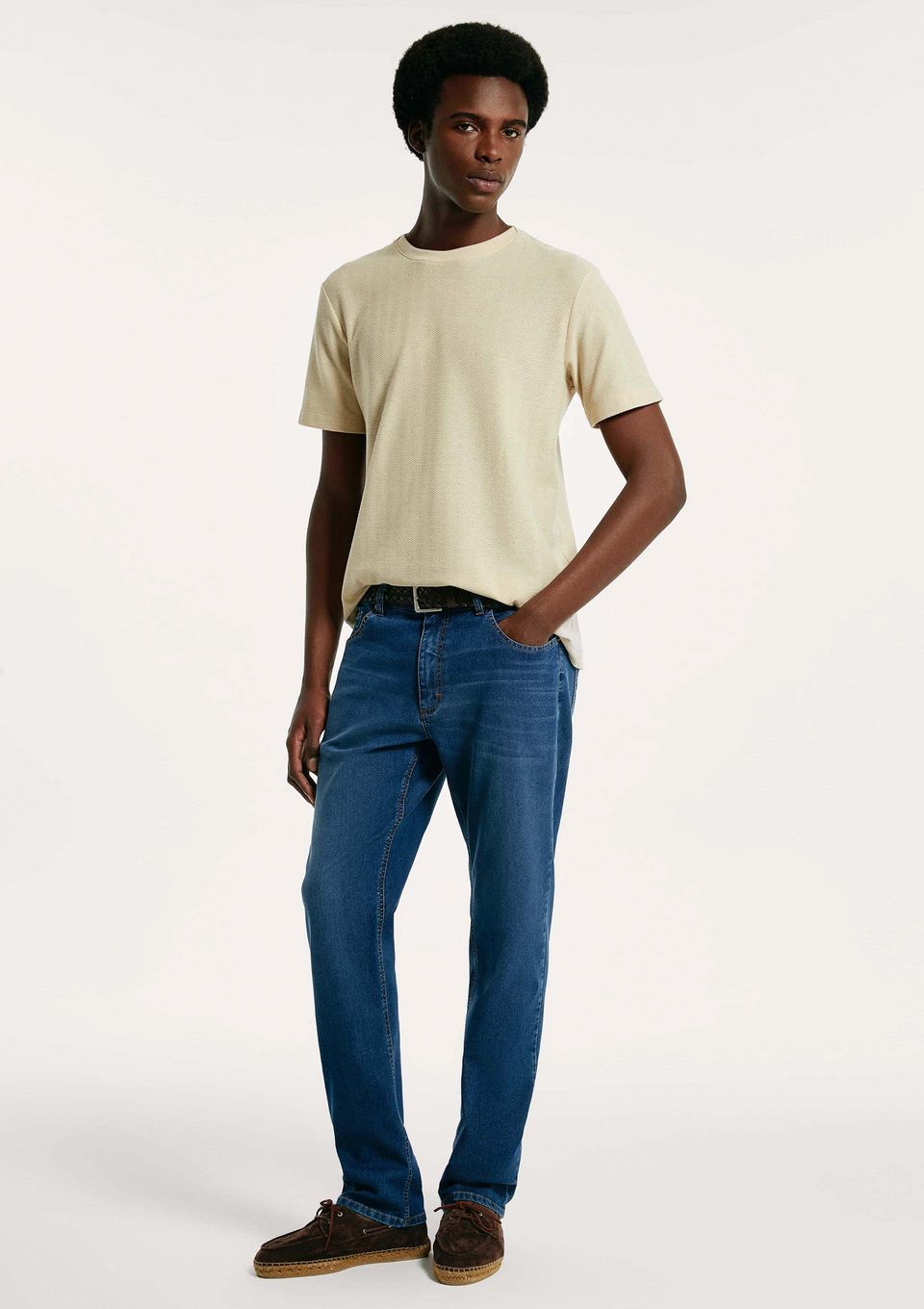 Calça Jeans Masculina Reta - Azul