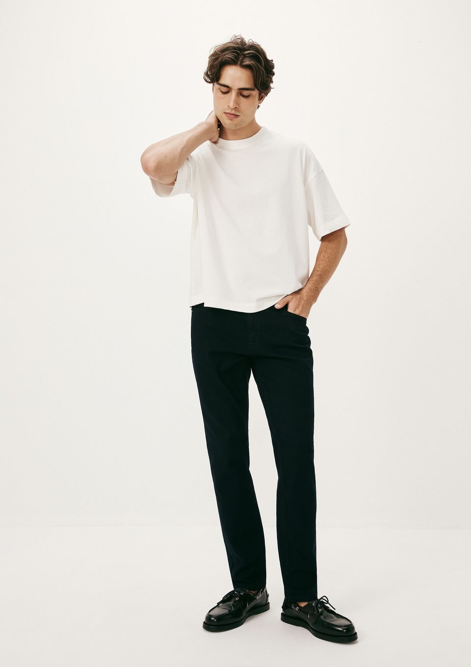 Calça Jeans Básica Masculina Slim com Elastano - Azul