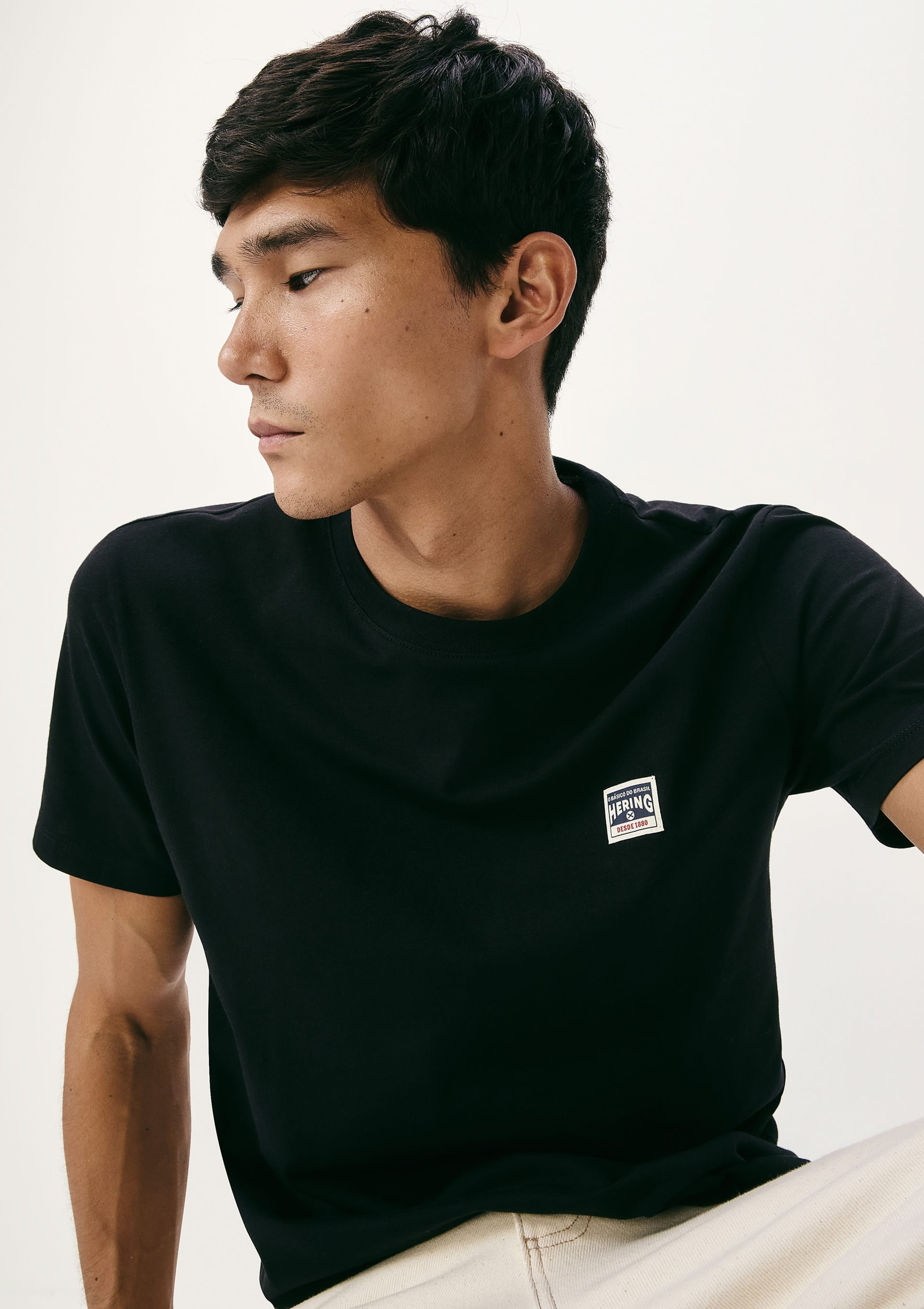 Camiseta Masculina Manga Curta Com Estampa - Preto