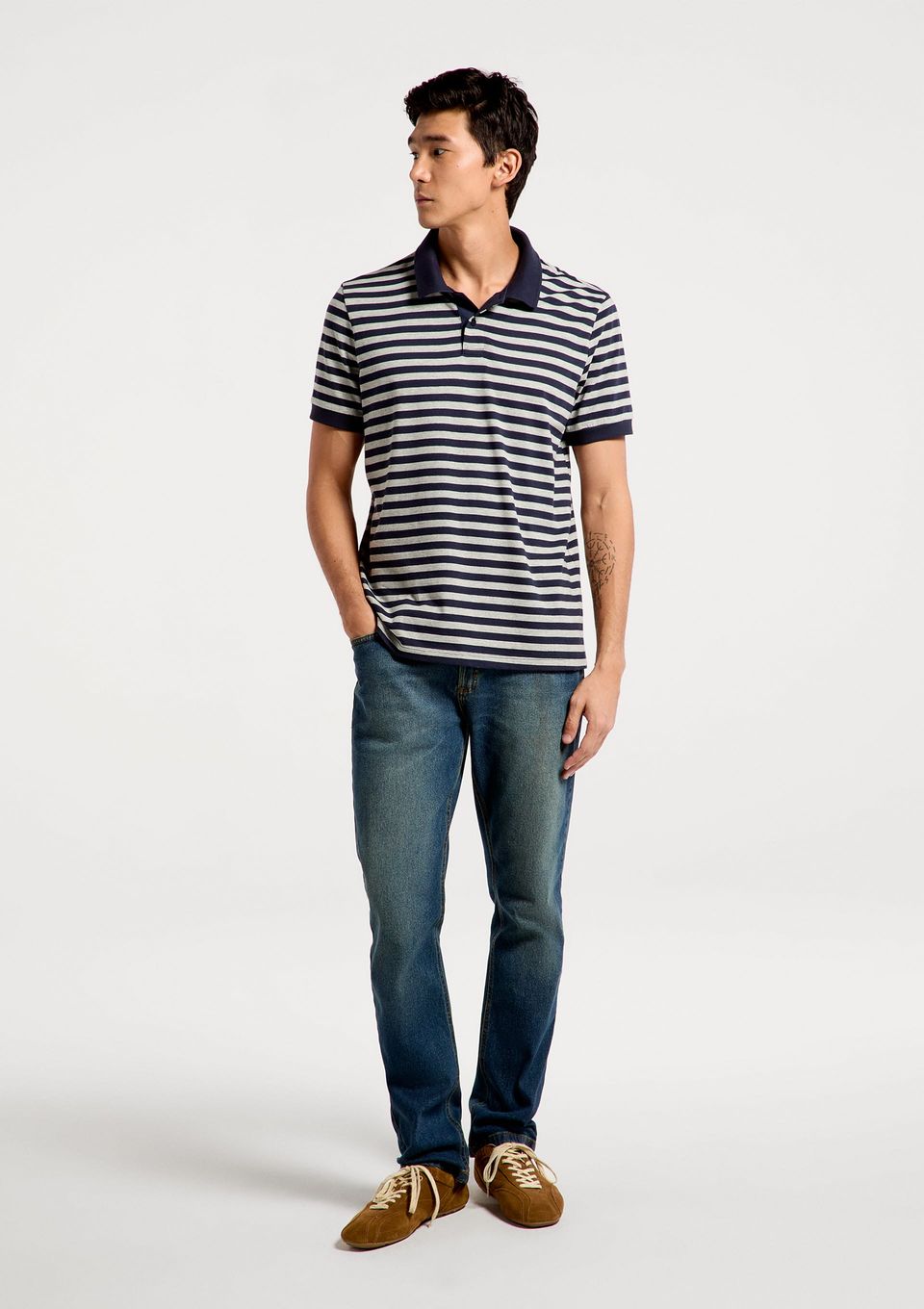 Calça Jeans Masculina Slim com Elastano - Azul