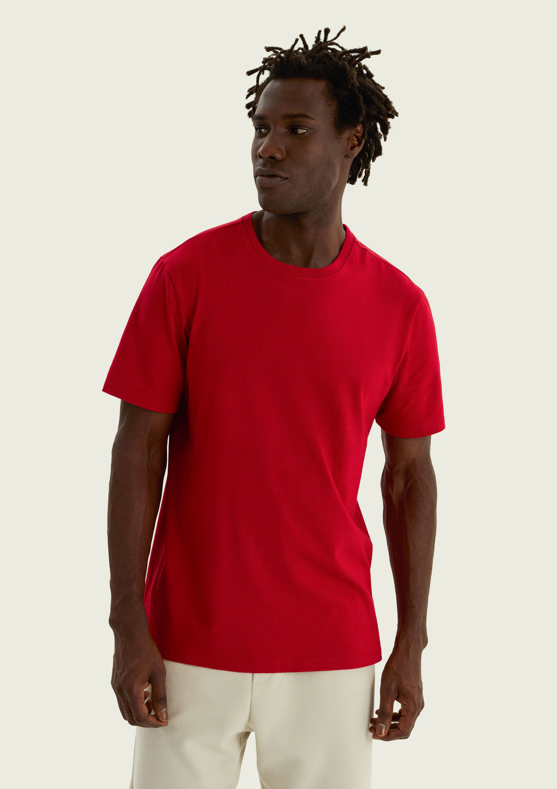 Camiseta Básica Masculina Comfort Super Cotton - Vermelho