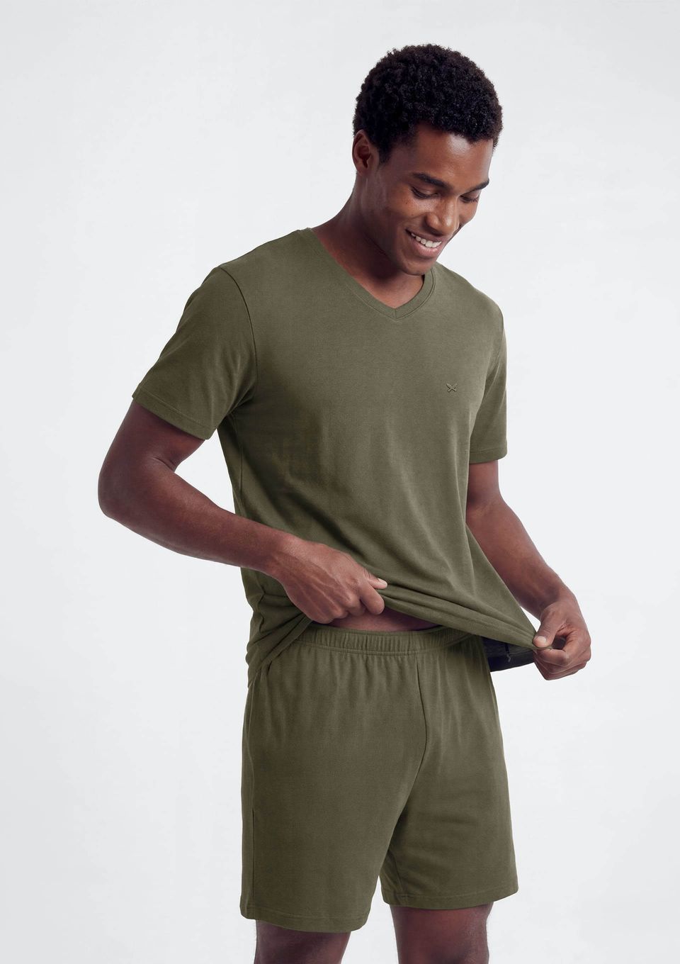 Pijama Curto Masculino em Piquet Premium - Verde