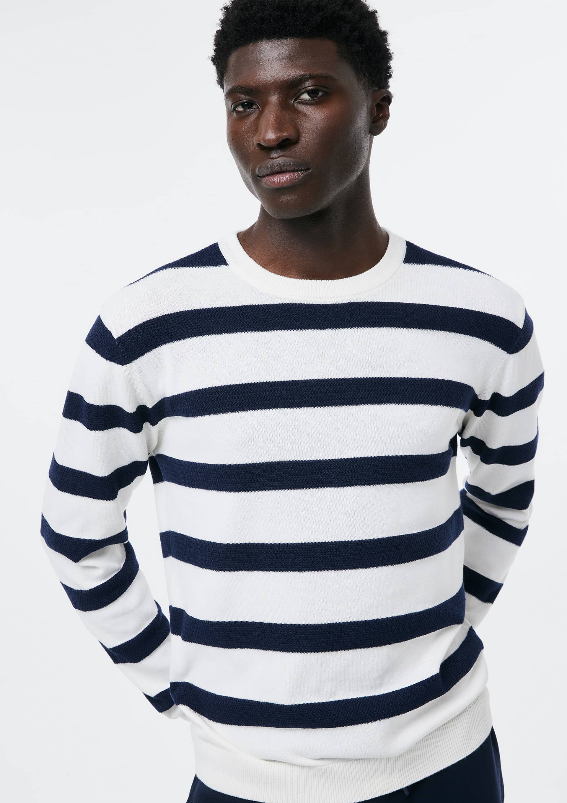 Blusão Masculino em Tricô Fio Tinto - Azul — Hering