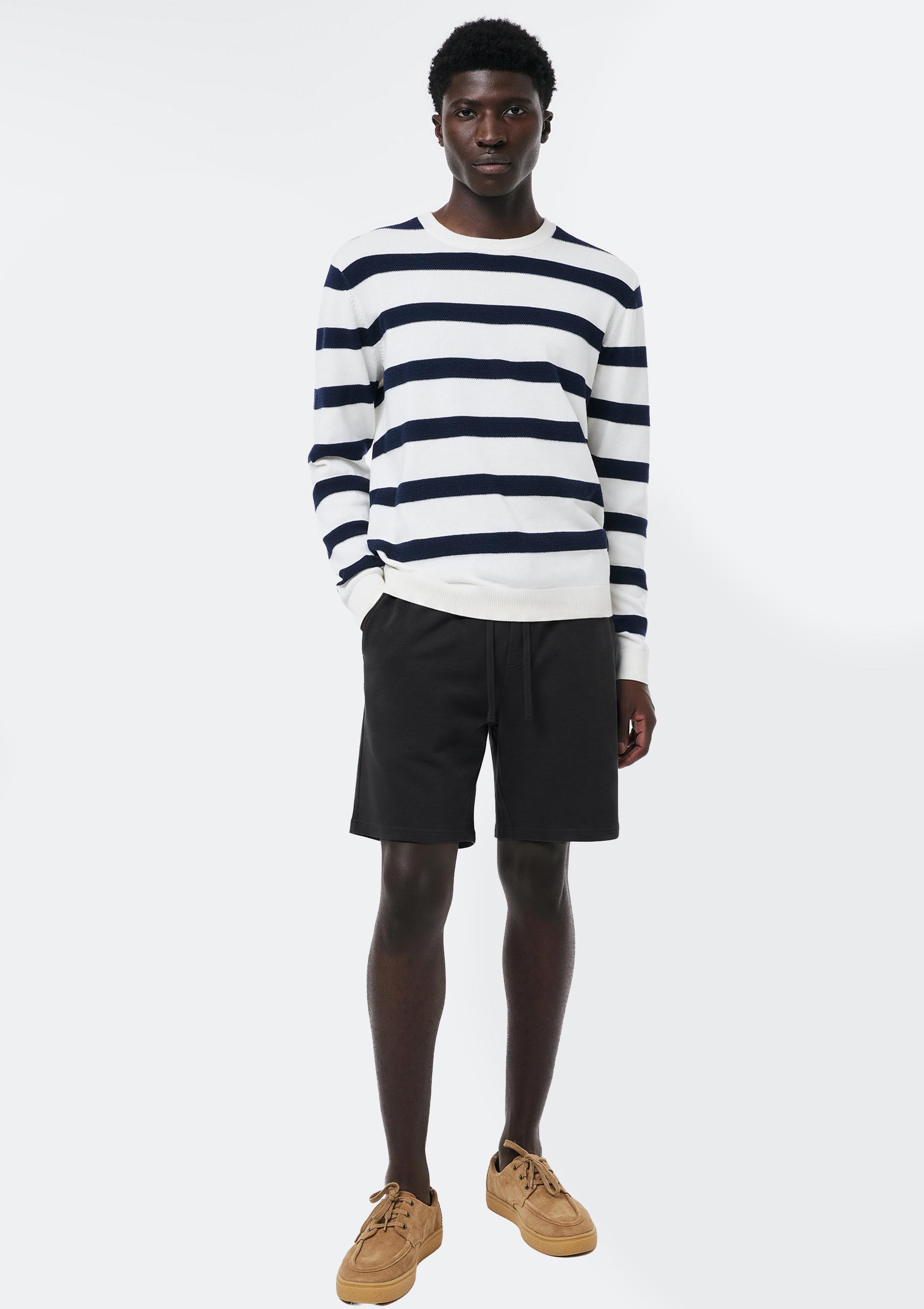 Bermuda Masculina Reta em Moletom - Cinza
