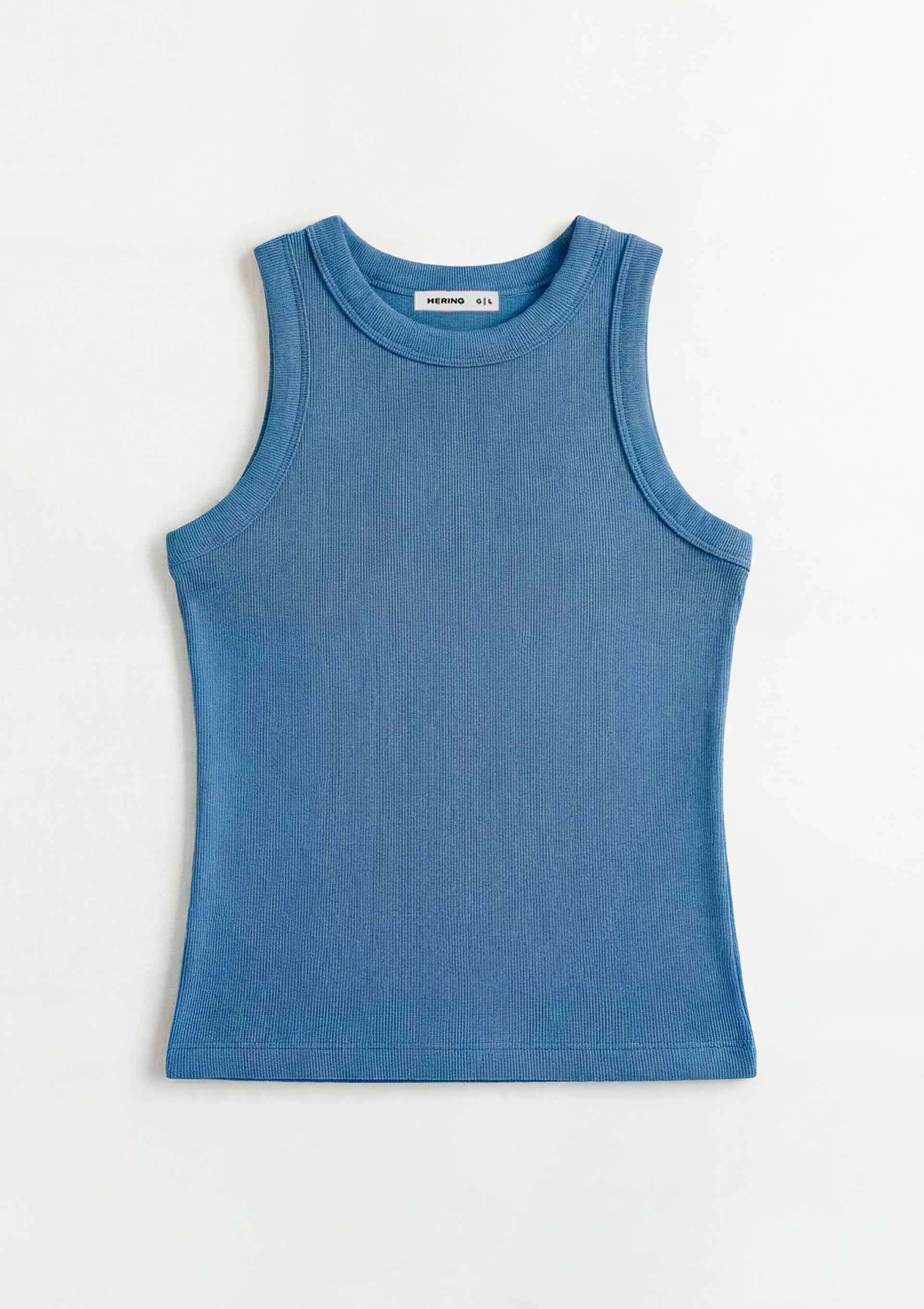 Regata Básica Feminina Slim Neck - Azul