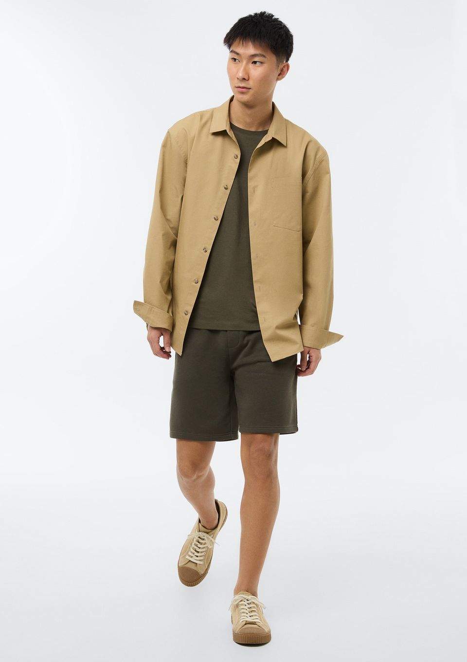 Bermuda Masculina Reta em Moletom - Verde