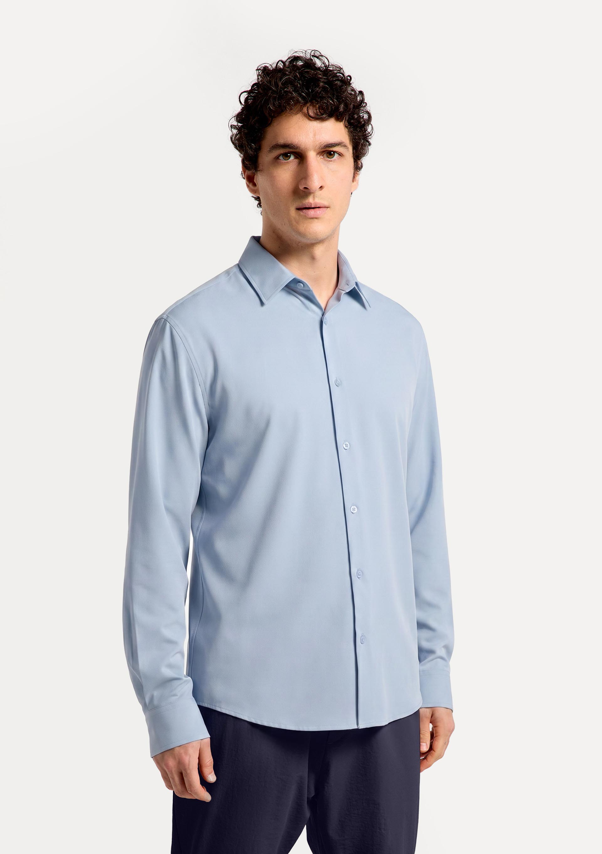 Camisa Masculina Manga Longa Tech - Azul