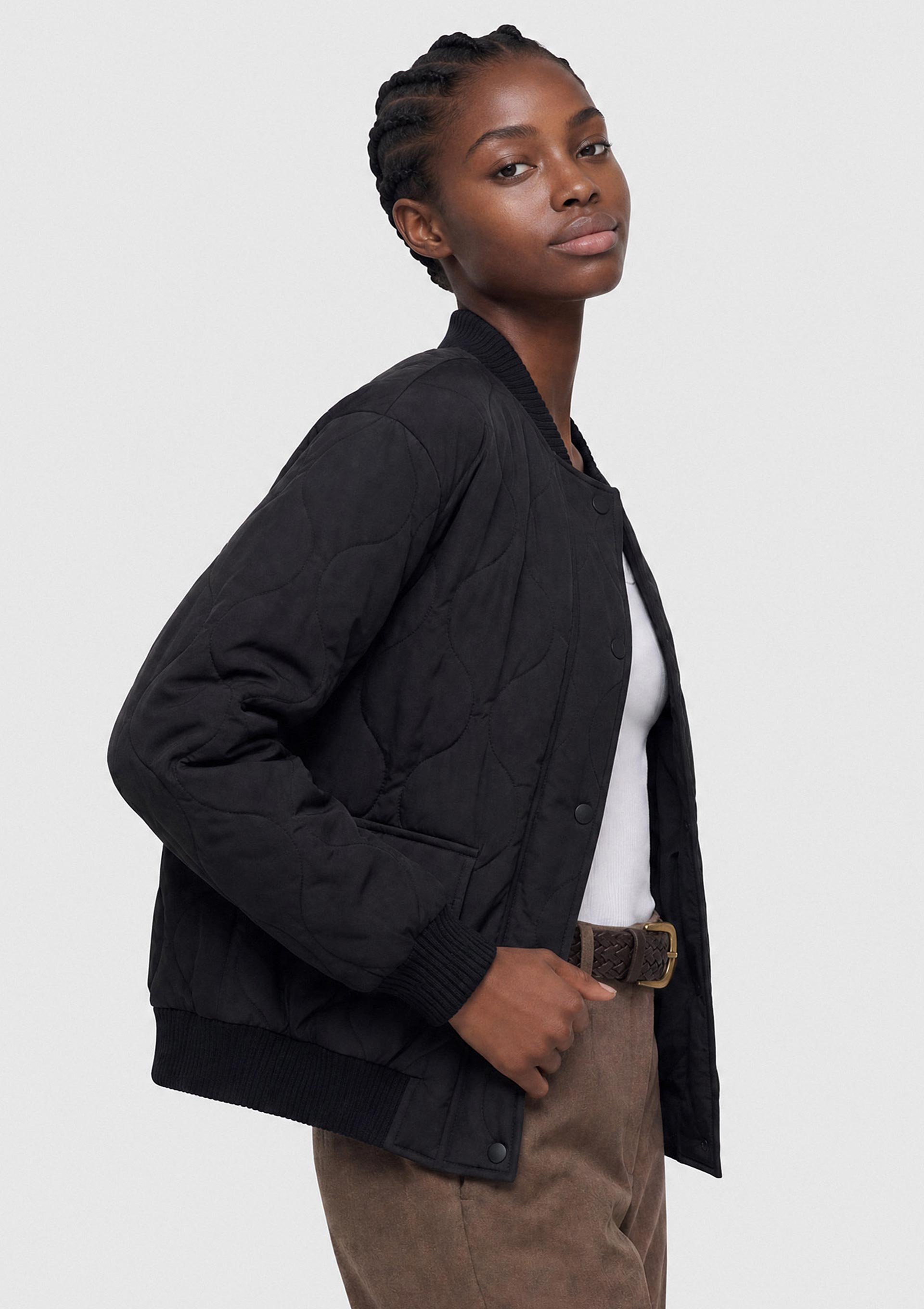 Jaqueta Feminina Bomber Puffer - Preto