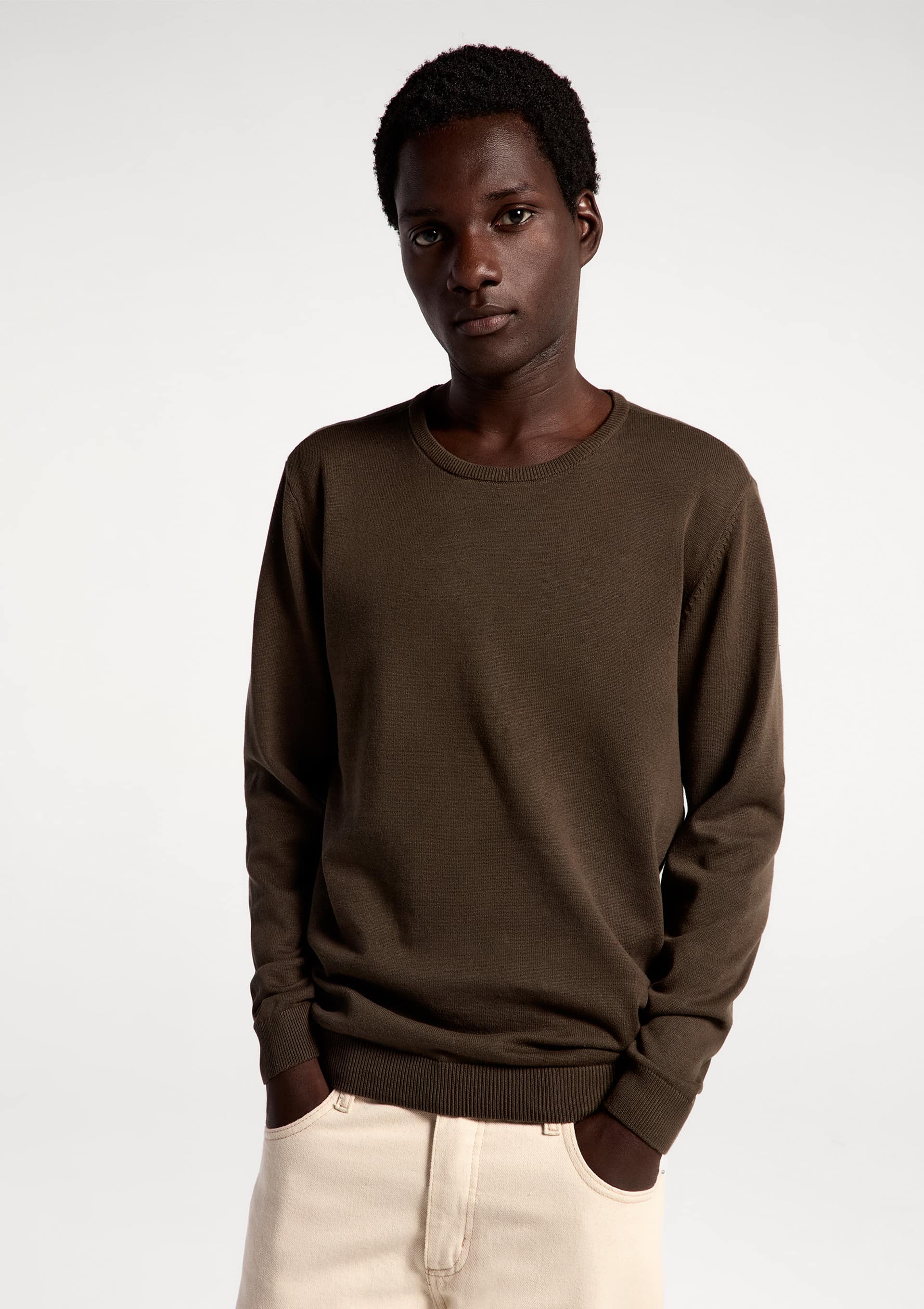 Suéter Básico Masculino Regular - Verde