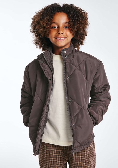 Jaqueta Infantil Menino Matelassê - Marrom — Hering